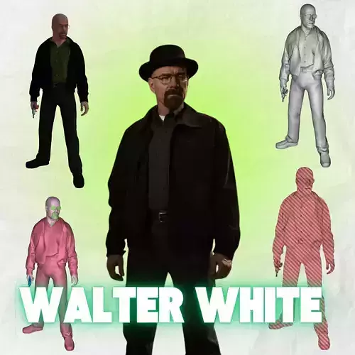 Walter White Low-poly 3D model