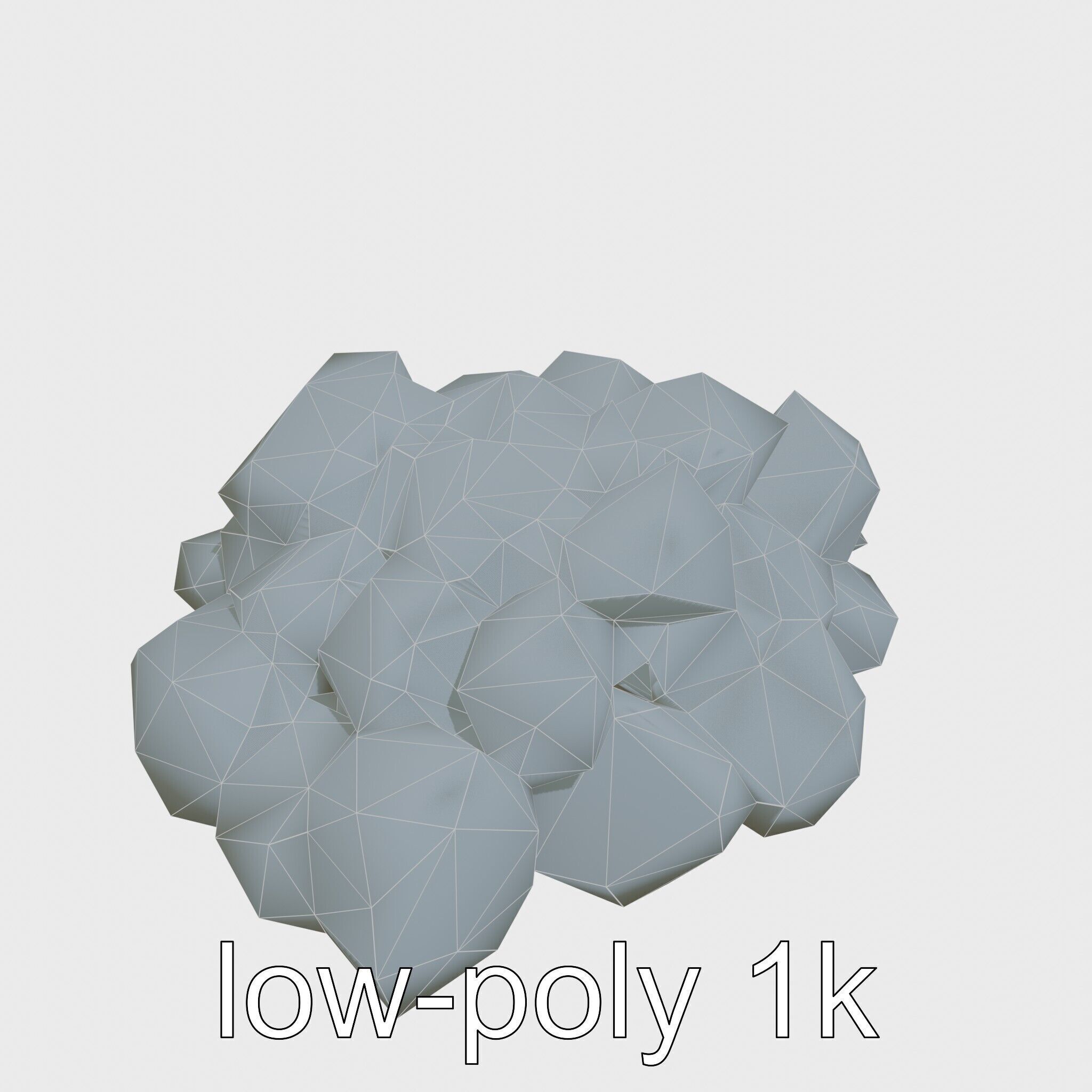 Mossy Rock Clusters Natural Environment model pack Low-poly 3D model_15