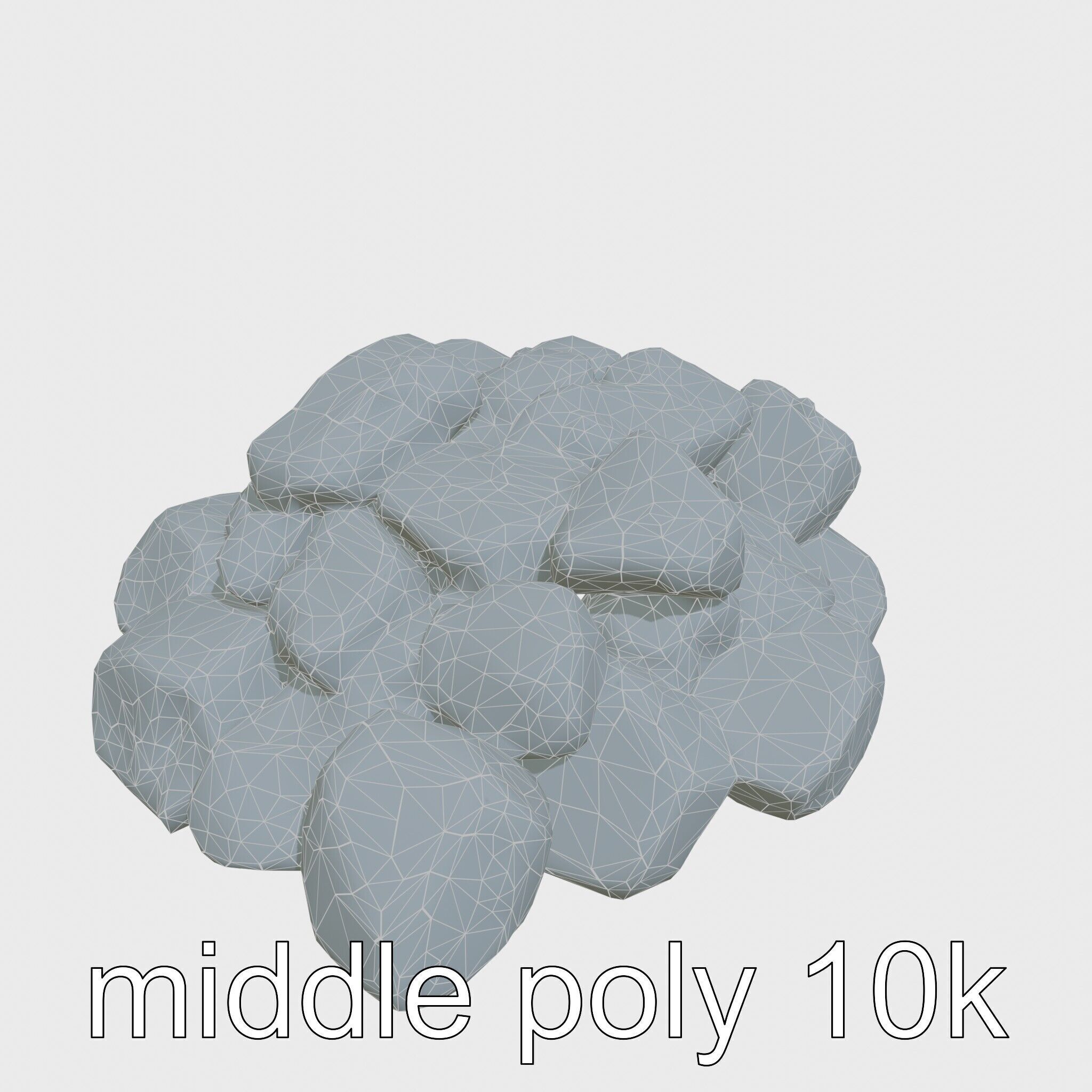 Mossy Rock Clusters Natural Environment model pack Low-poly 3D model_26