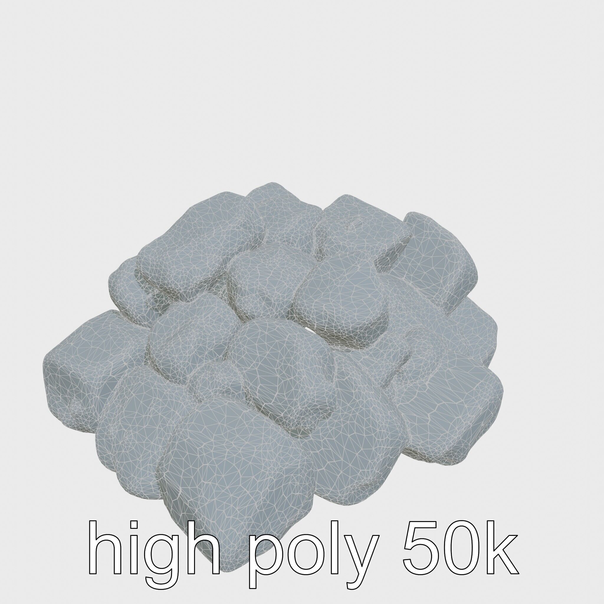 Mossy Rock Clusters Natural Environment model pack Low-poly 3D model_24
