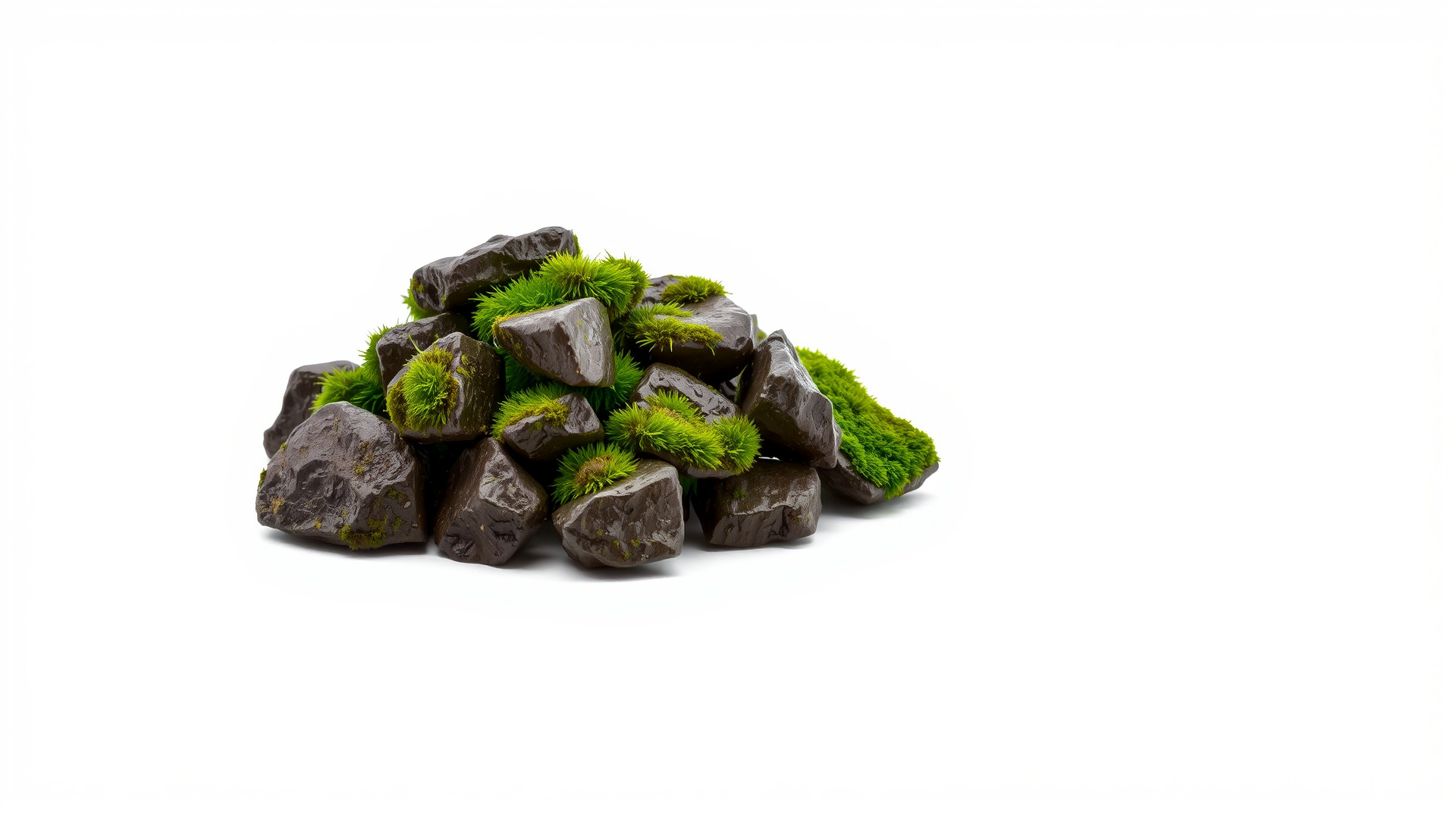 Mossy Rock Clusters Natural Environment model pack Low-poly 3D model_6