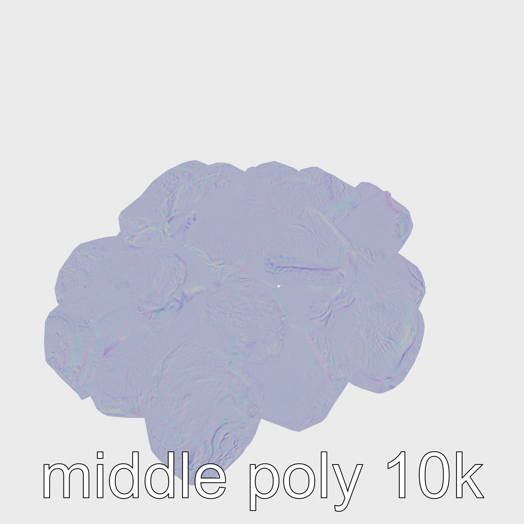 Mossy Rock Clusters Natural Environment model pack Low-poly 3D model_27