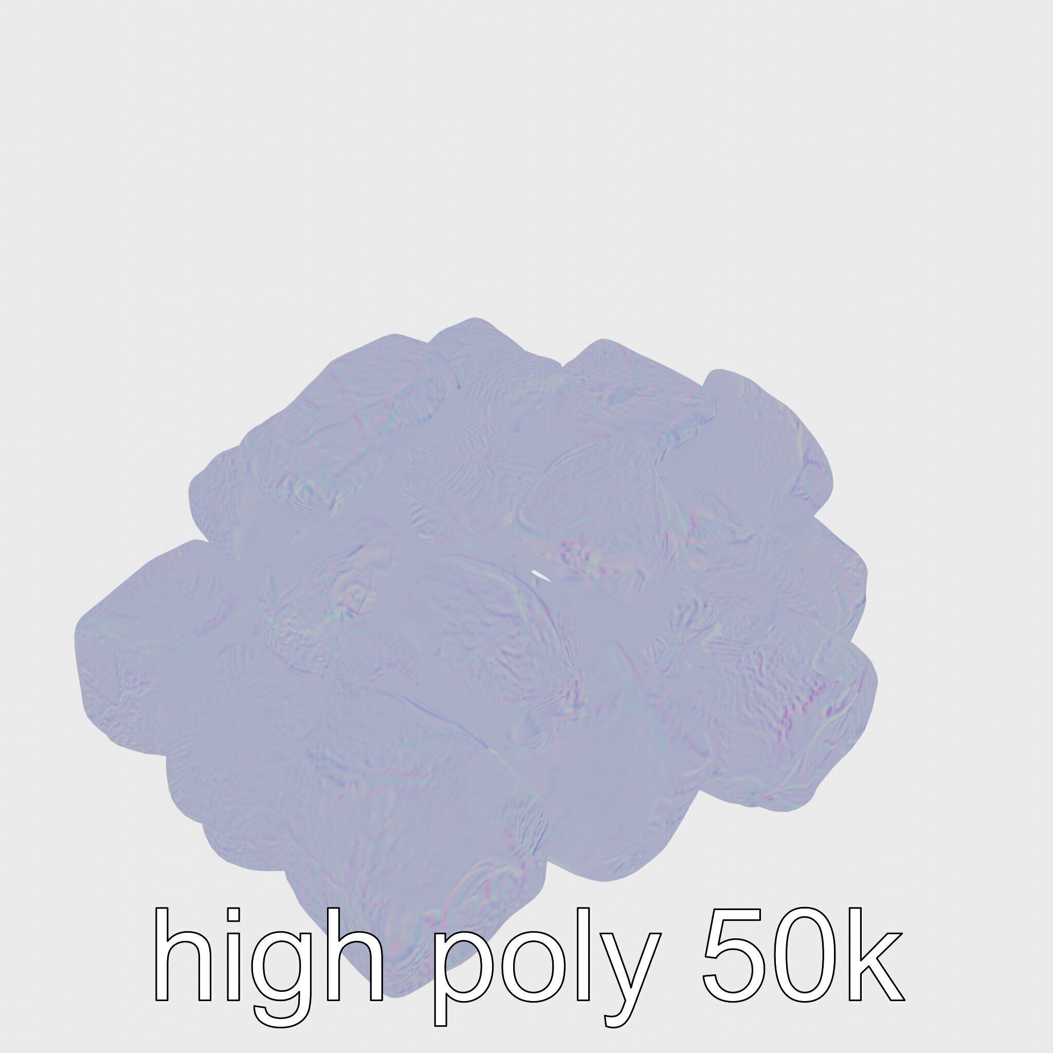 Mossy Rock Clusters Natural Environment model pack Low-poly 3D model_18