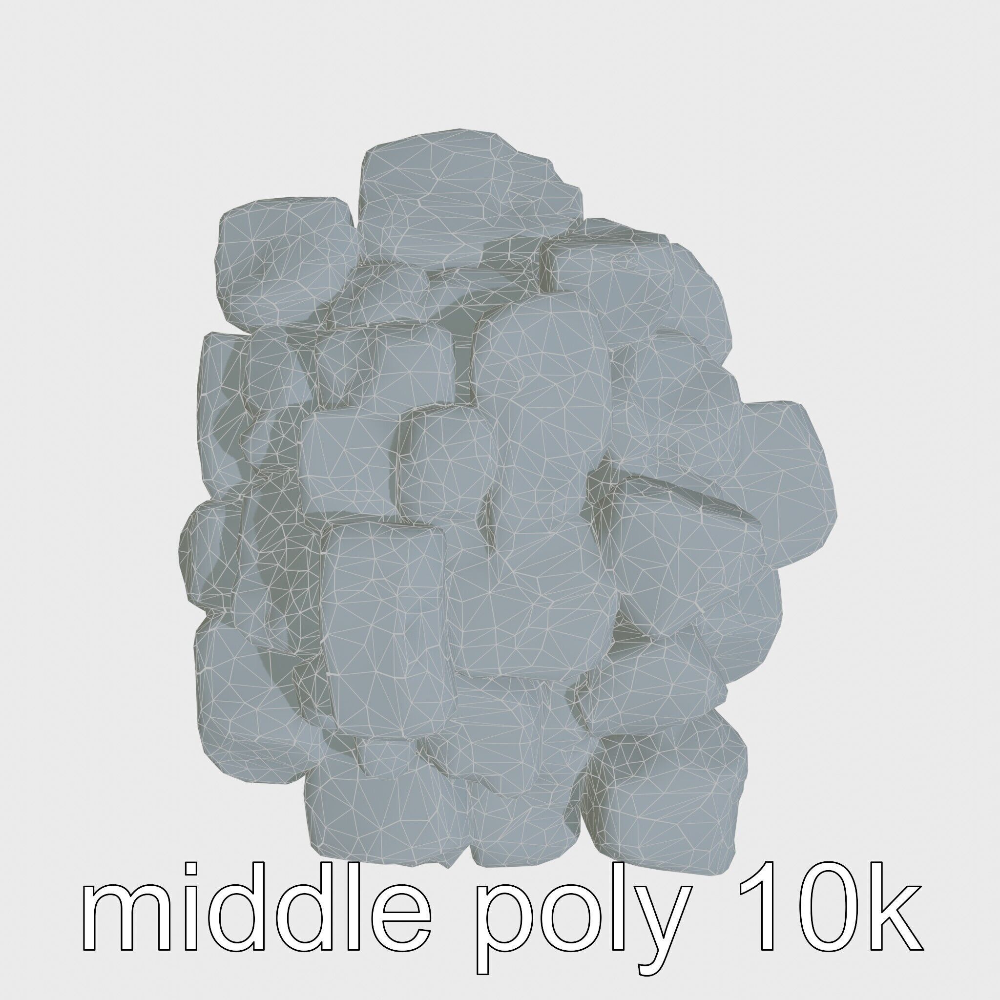 Mossy Rock Clusters Natural Environment model pack Low-poly 3D model_23