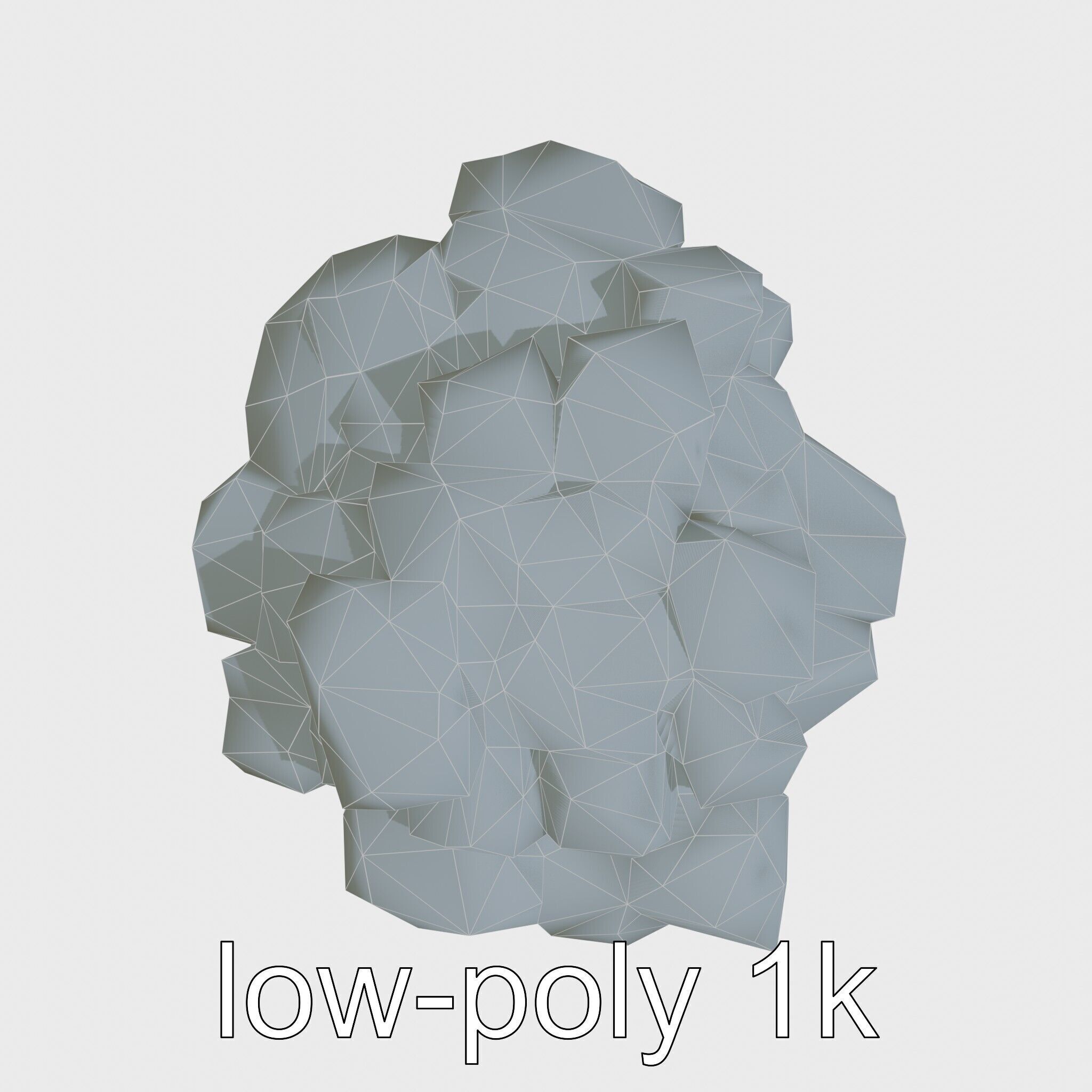 Mossy Rock Clusters Natural Environment model pack Low-poly 3D model_17