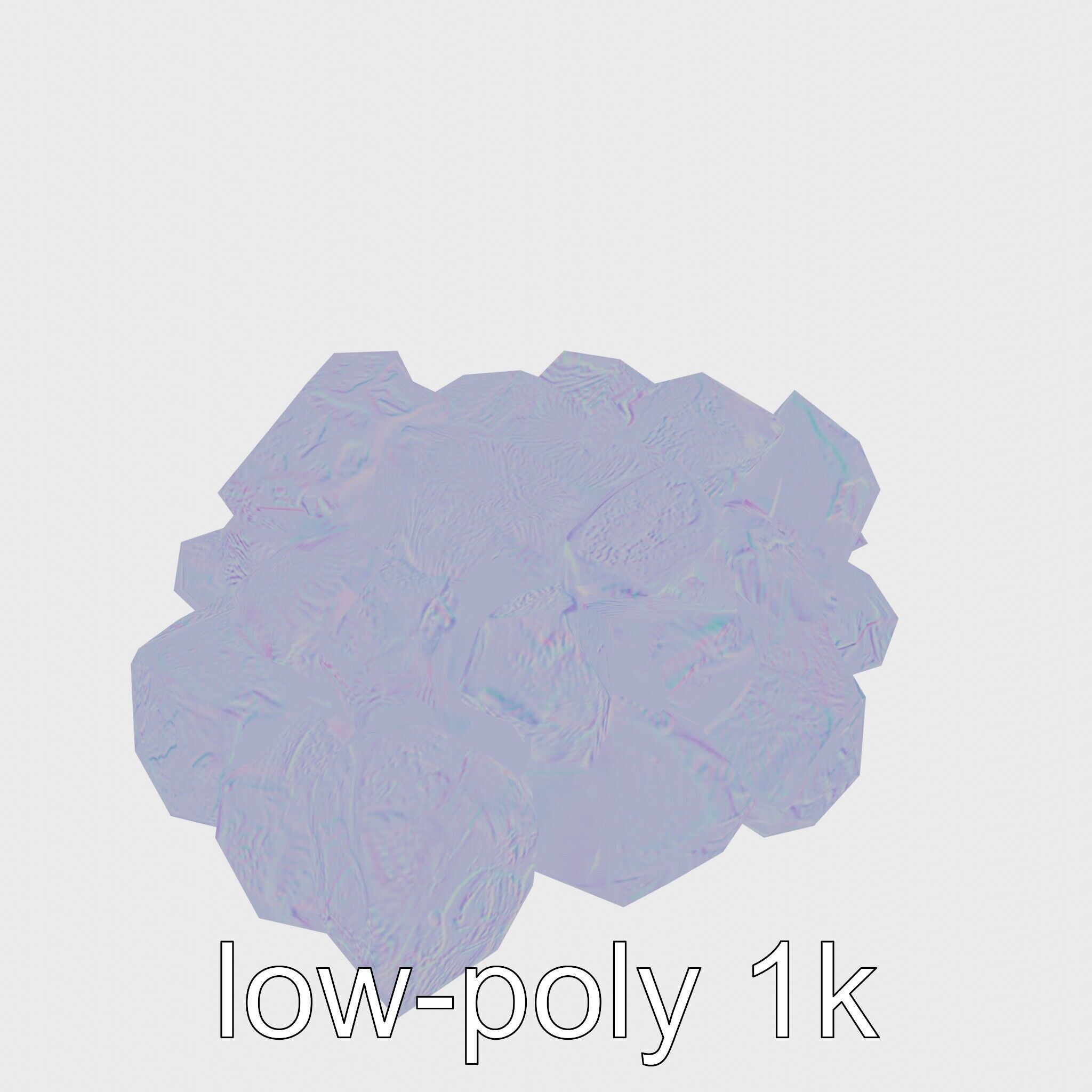 Mossy Rock Clusters Natural Environment model pack Low-poly 3D model_30