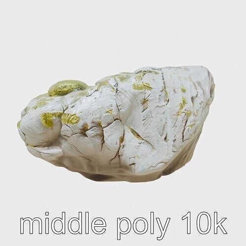 Jagged Moss-Covered Rock Terrain model pack Low-poly 3D model