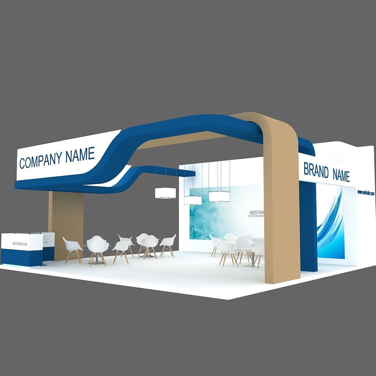 3D Booth 3D model 3D model_7