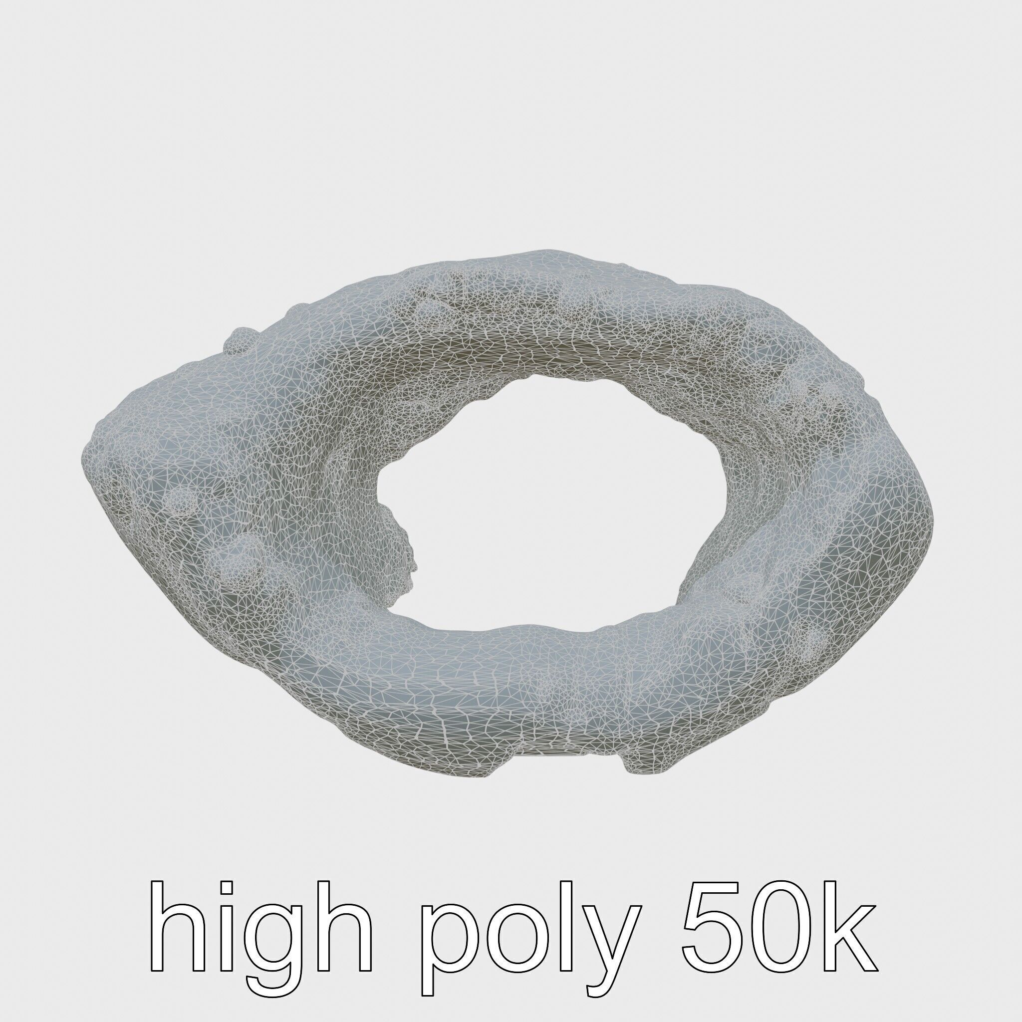 Moss-Covered Mystical Hollow Stone model pack Low-poly 3D model_8
