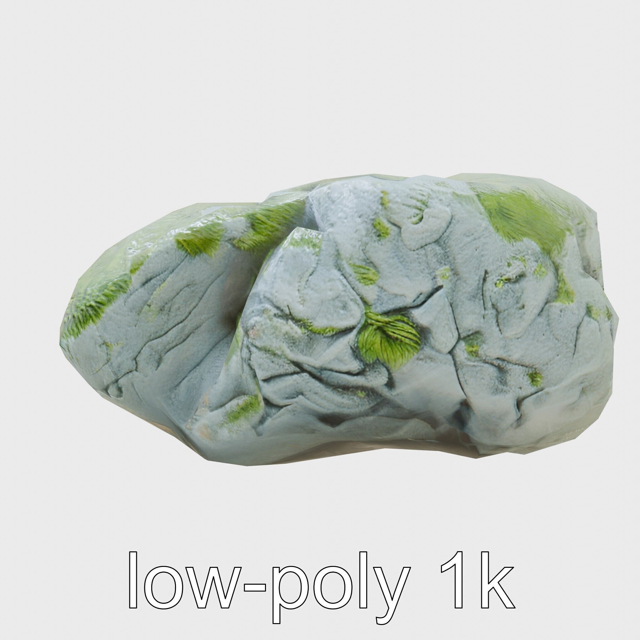 Moss-Covered Stone Forest Environment model pack Low-poly 3D model_21