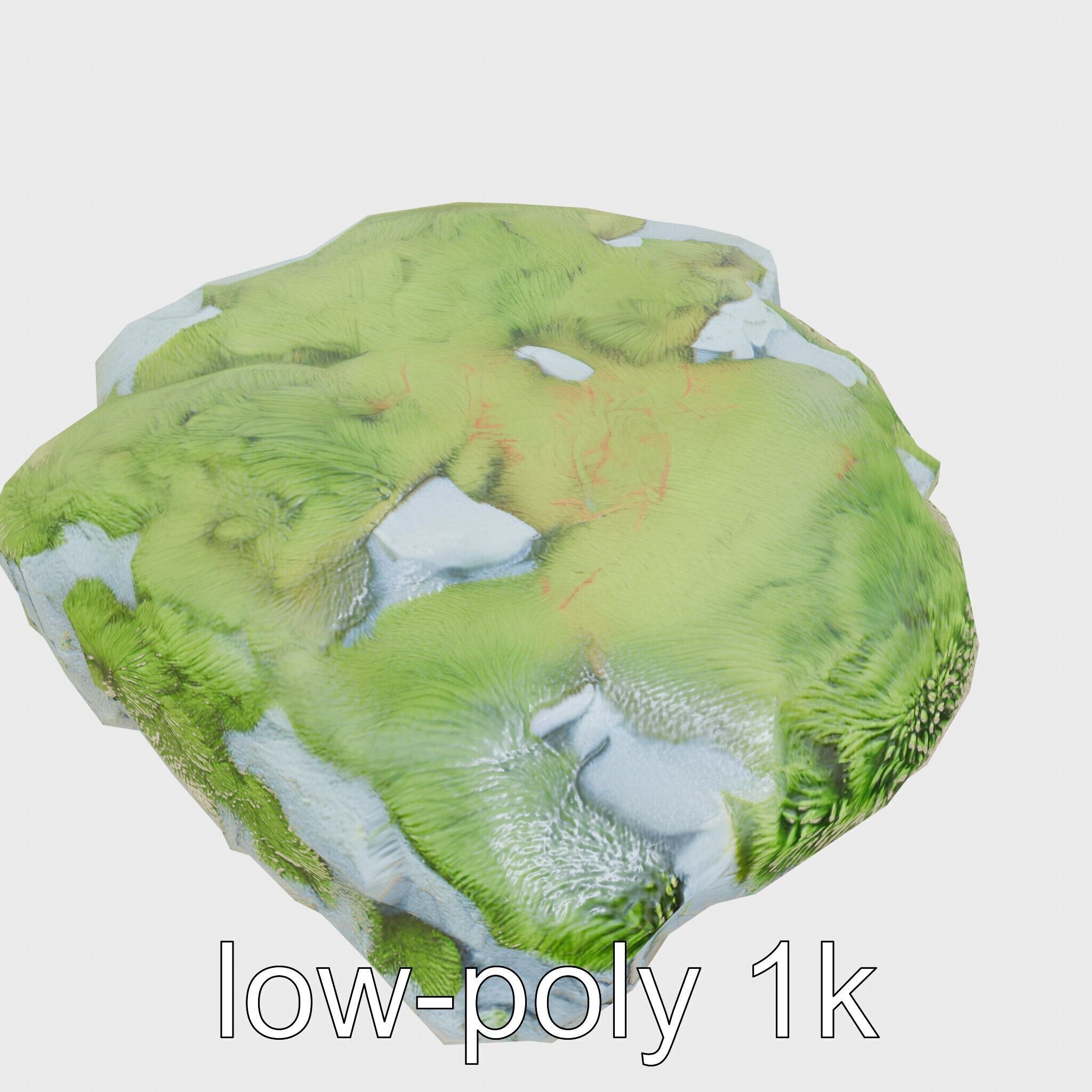 Moss-Covered Stone Forest Environment model pack Low-poly 3D model_25