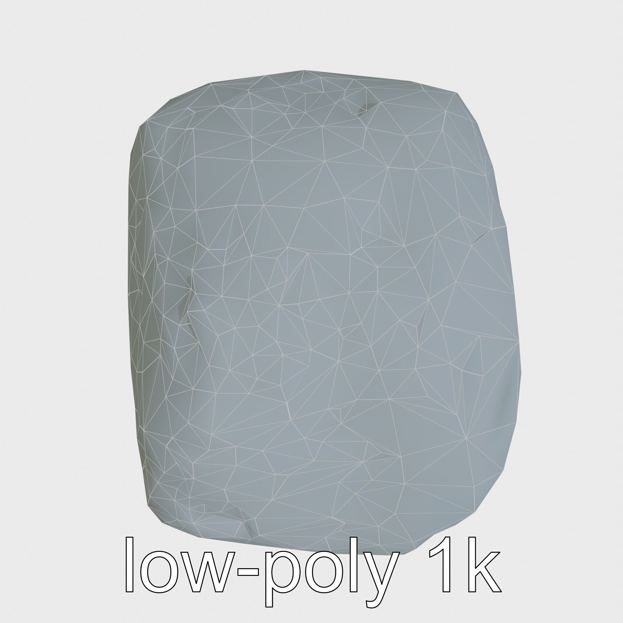 Mossy River Rock with Glossy Surface model pack Low-poly 3D model_19