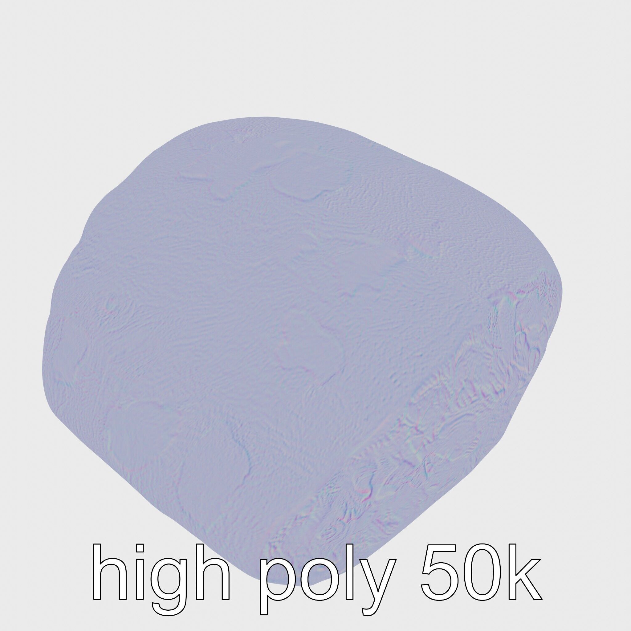 Mossy River Rock with Glossy Surface model pack Low-poly 3D model_22