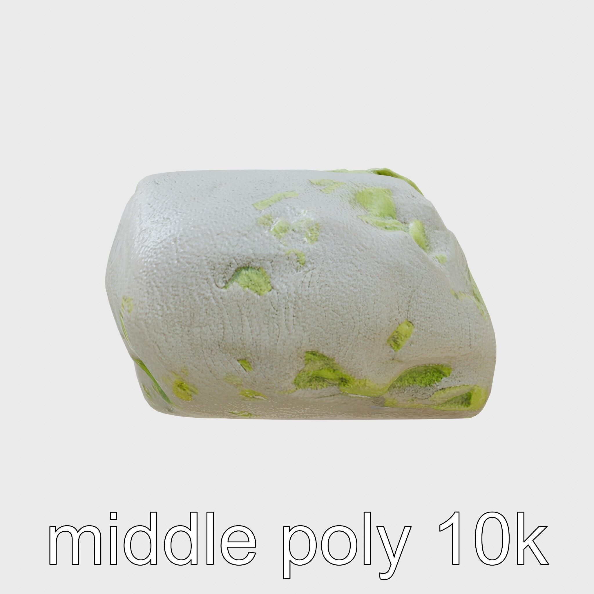 Mossy River Rock with Glossy Surface model pack Low-poly 3D model_28