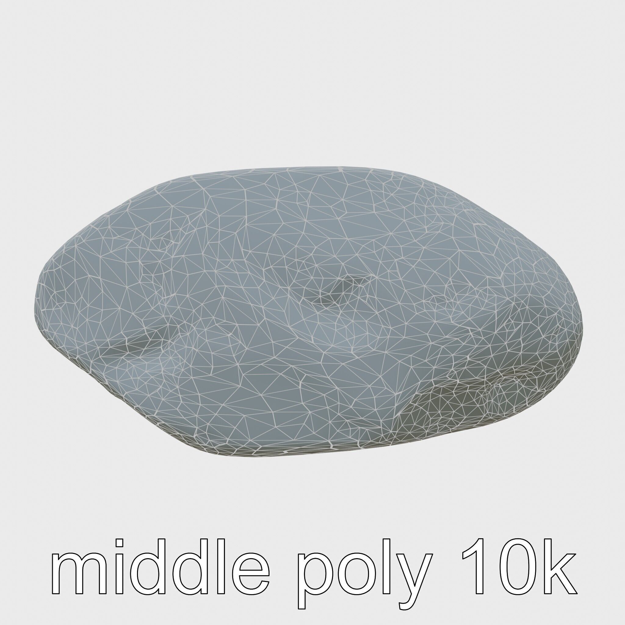Mossy River Rock with Glossy Surface model pack Low-poly 3D model_9