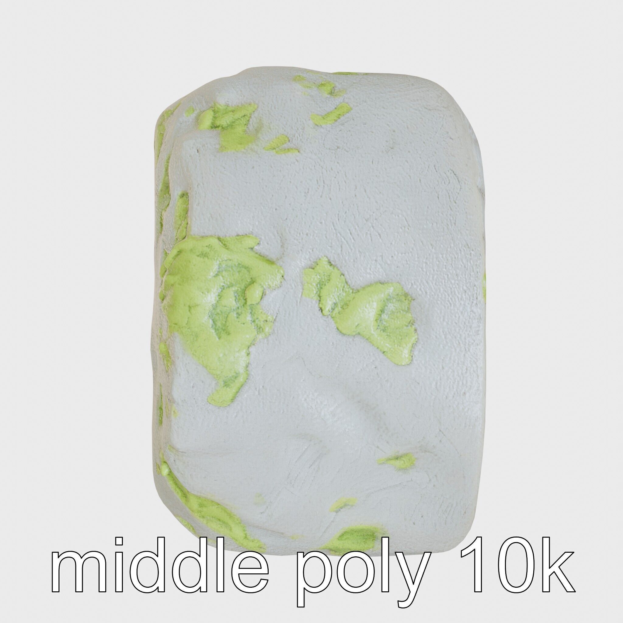 Mossy River Rock with Glossy Surface model pack Low-poly 3D model_12