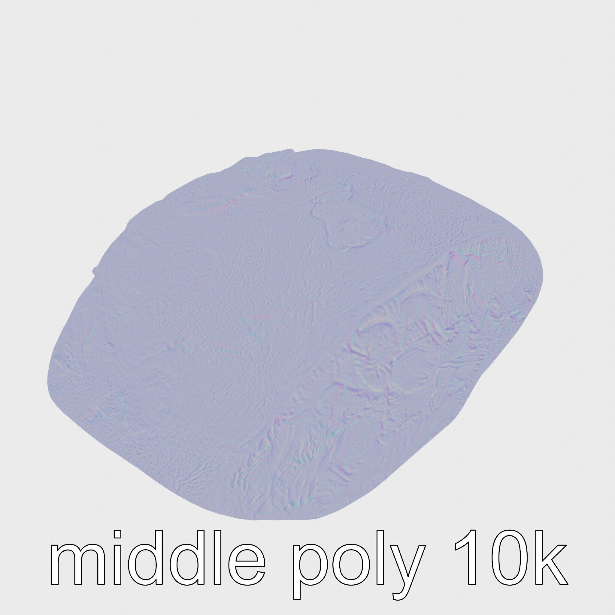 Mossy River Rock with Glossy Surface model pack Low-poly 3D model_17