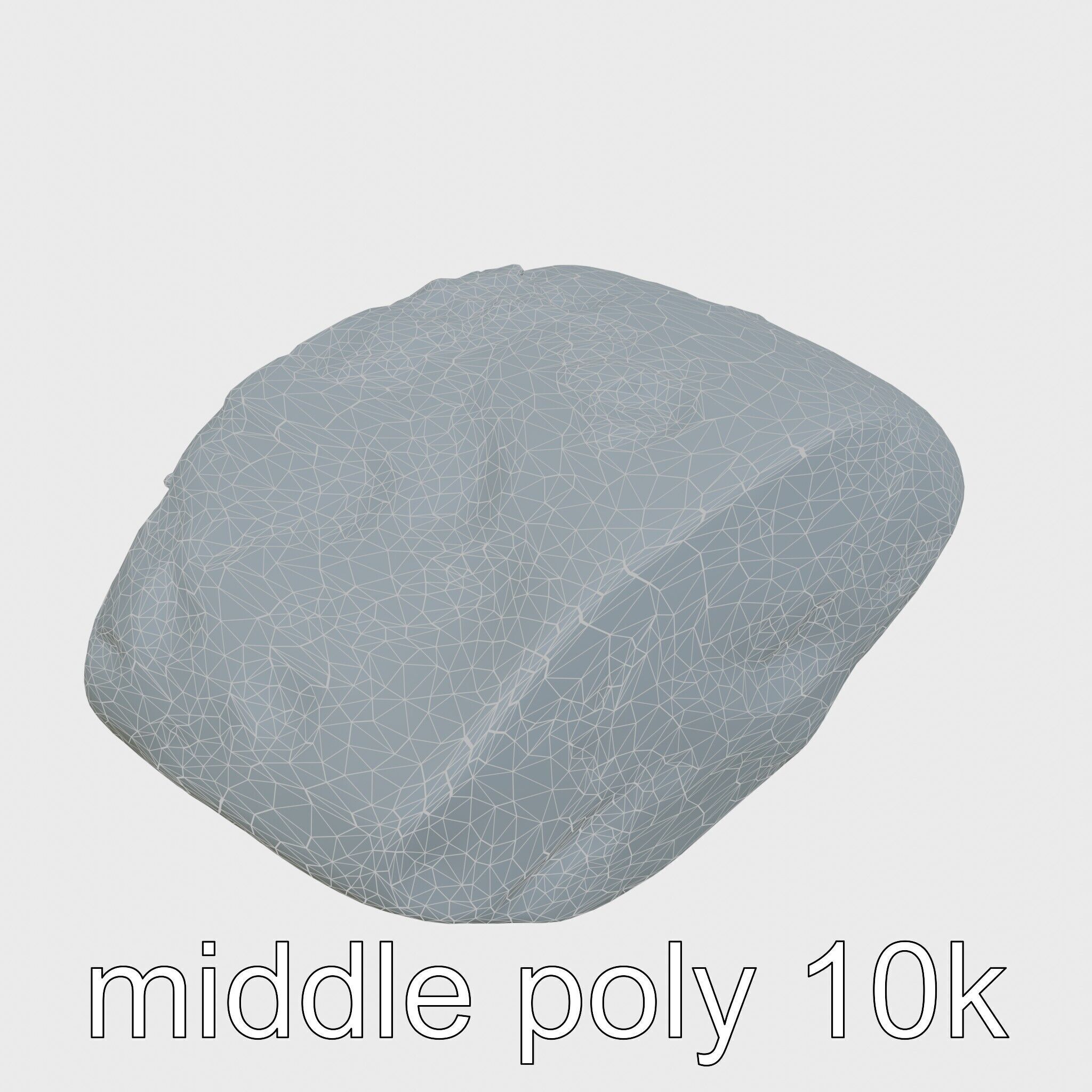 Mossy River Rock with Glossy Surface model pack Low-poly 3D model_25