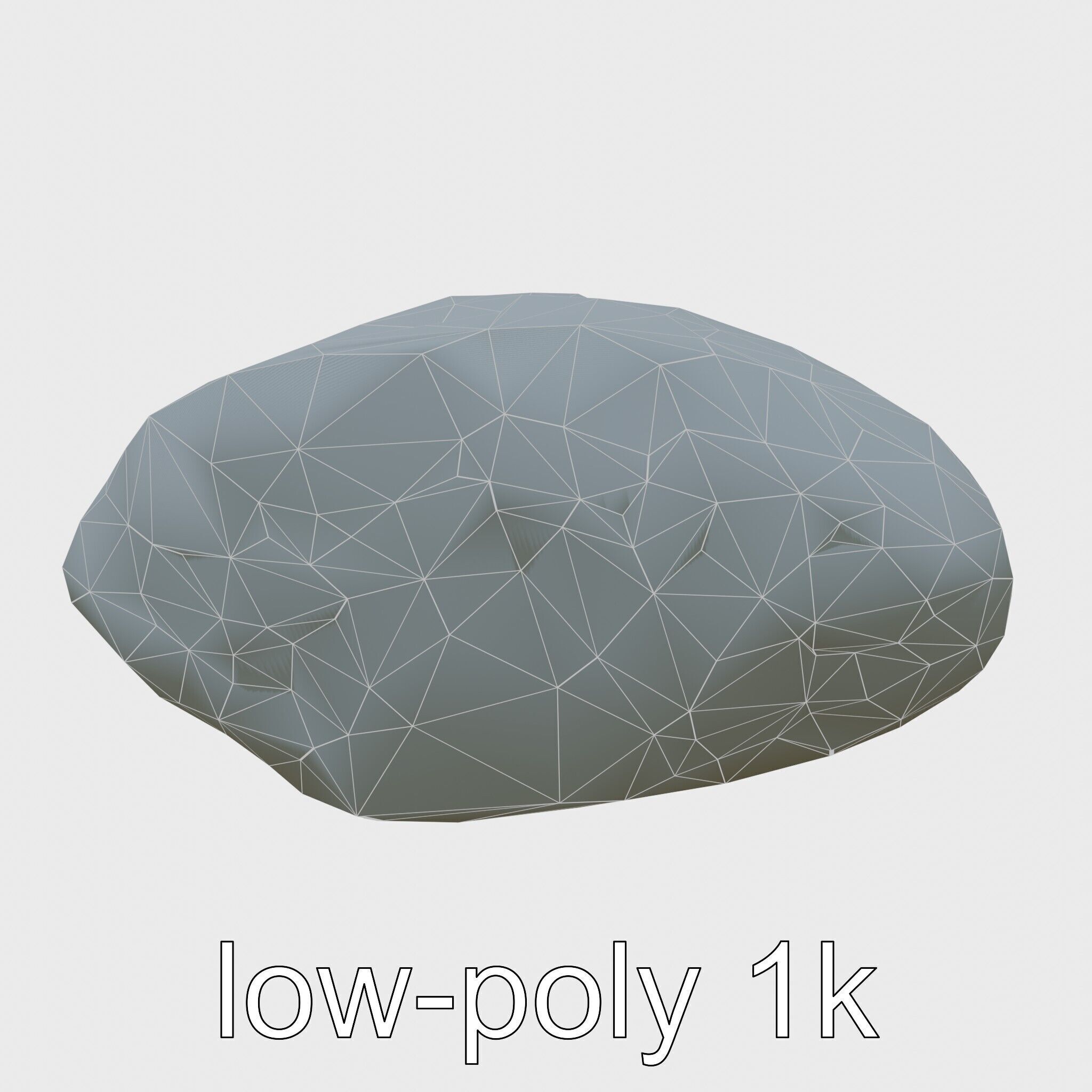 Mossy River Rock with Glossy Surface model pack Low-poly 3D model_18