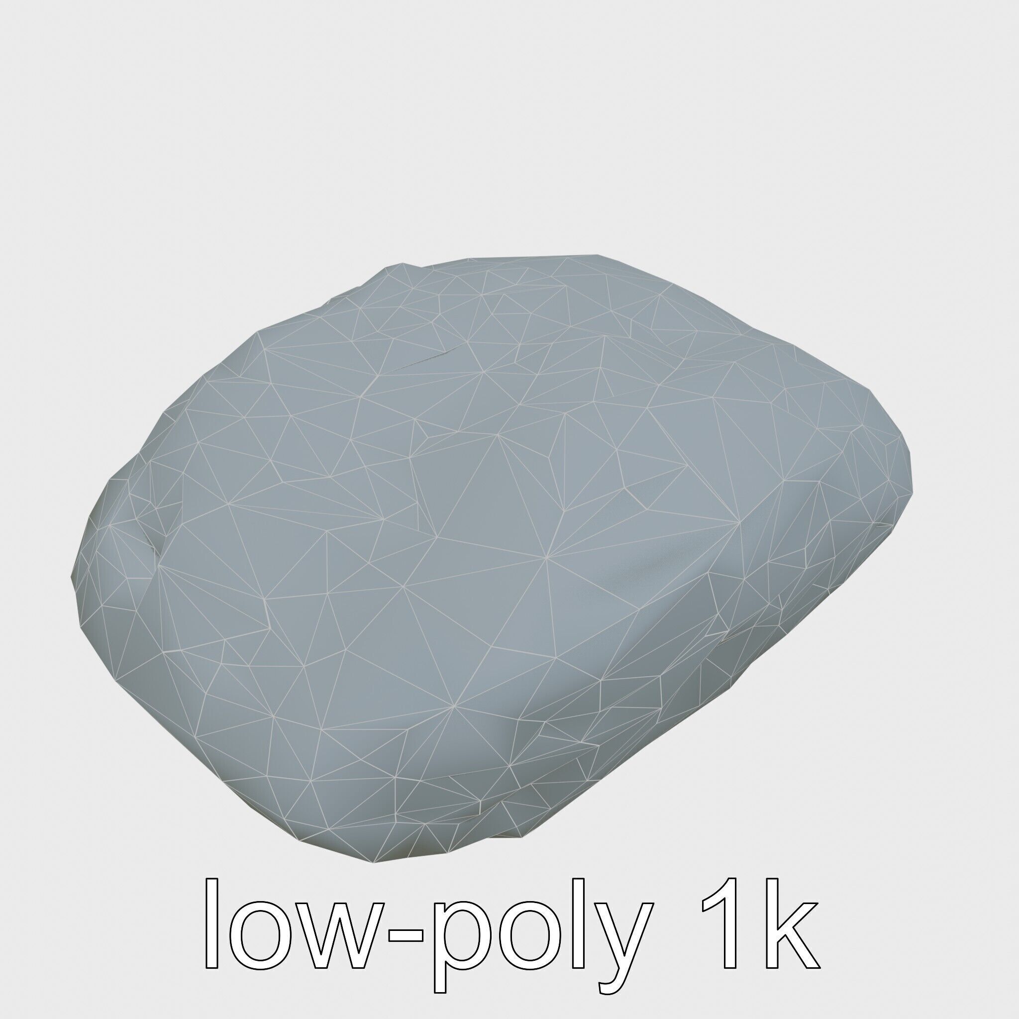 Mossy River Rock with Glossy Surface model pack Low-poly 3D model_15