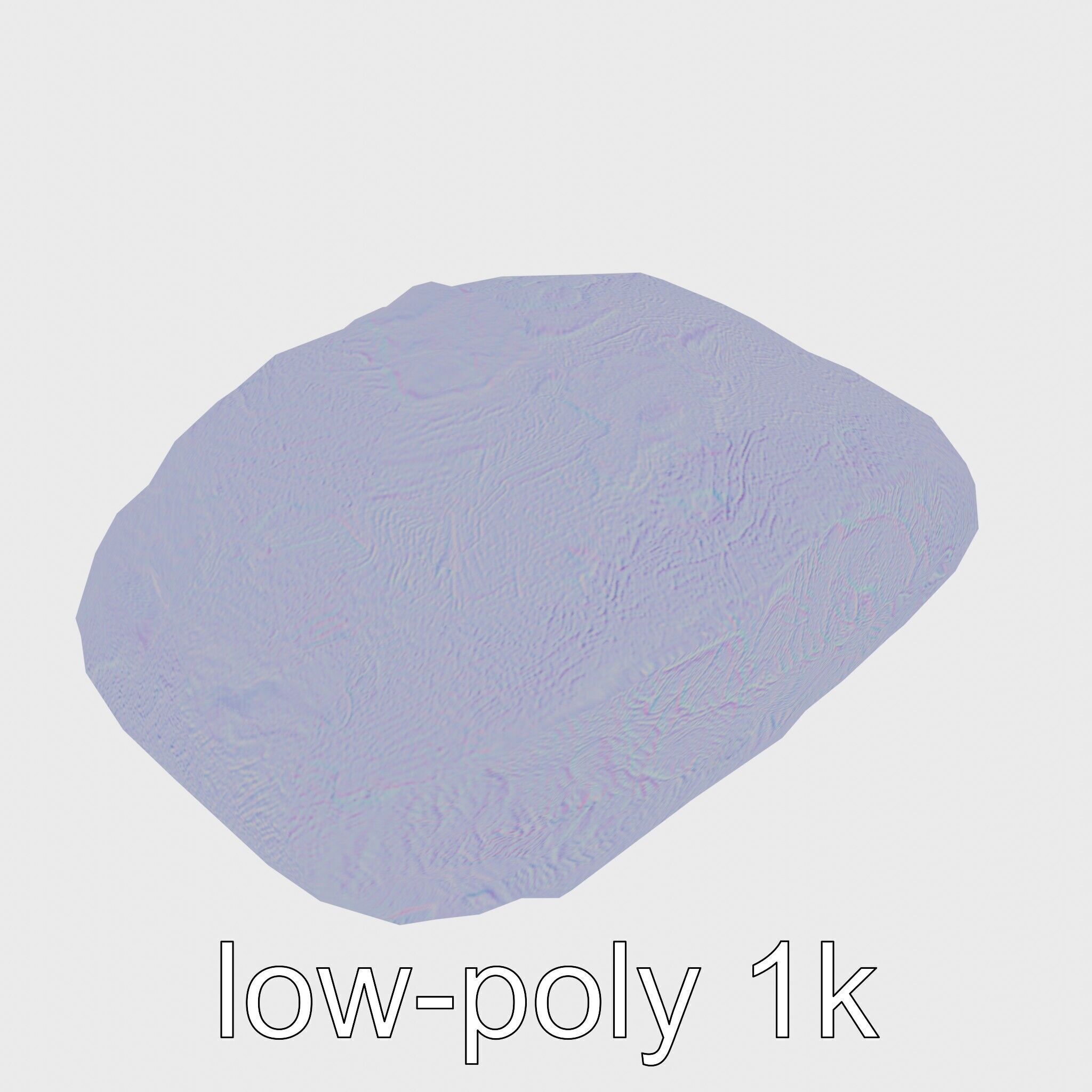 Mossy River Rock with Glossy Surface model pack Low-poly 3D model_16