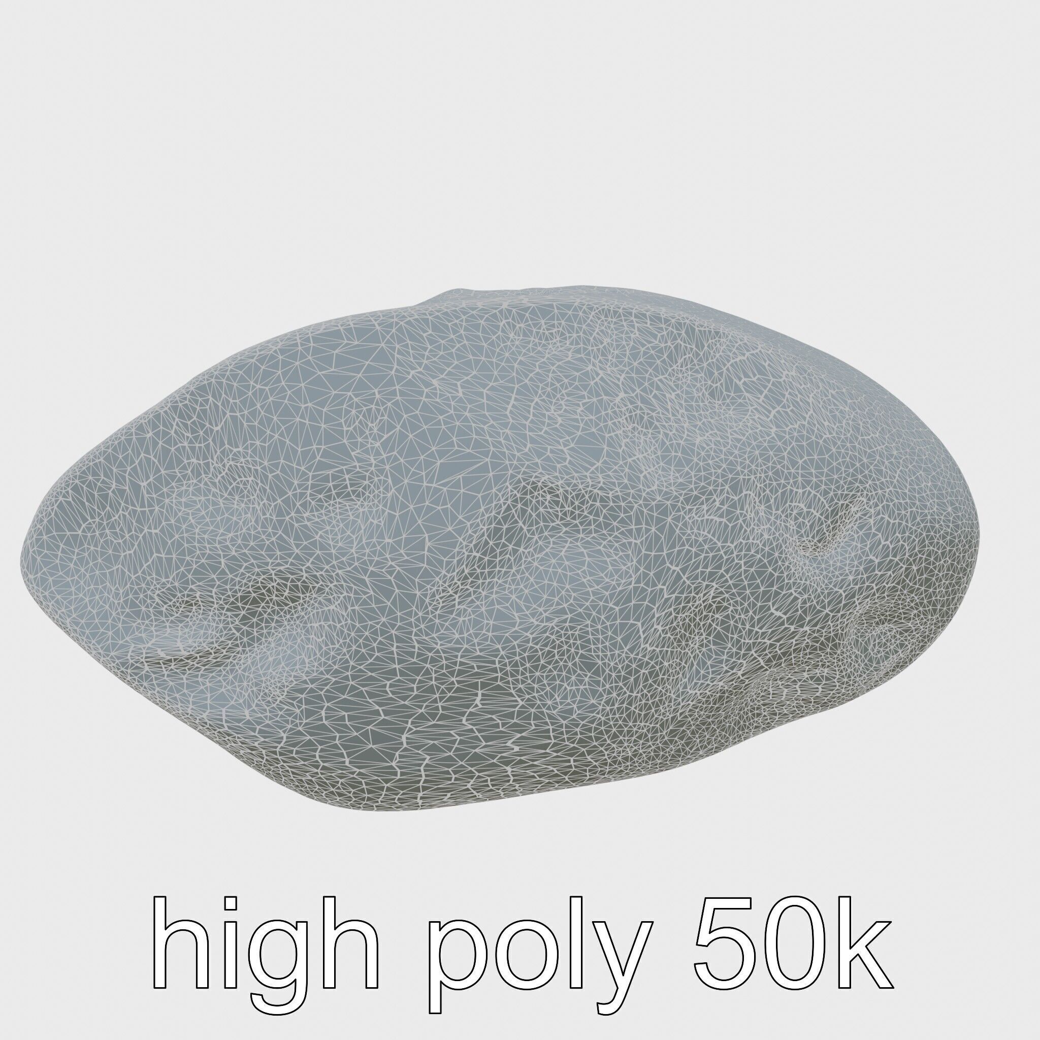 Mossy River Rock with Glossy Surface model pack Low-poly 3D model_8