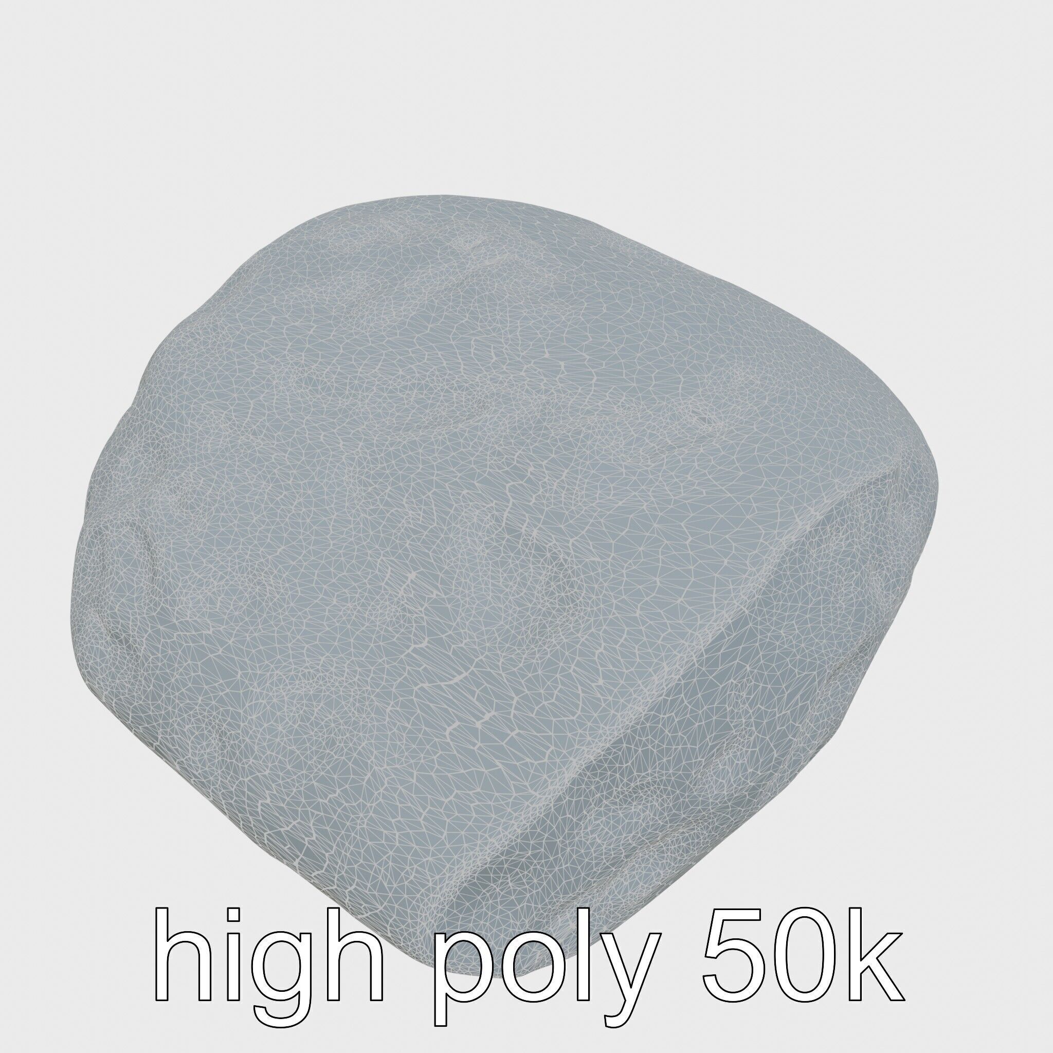 Mossy River Rock with Glossy Surface model pack Low-poly 3D model_33