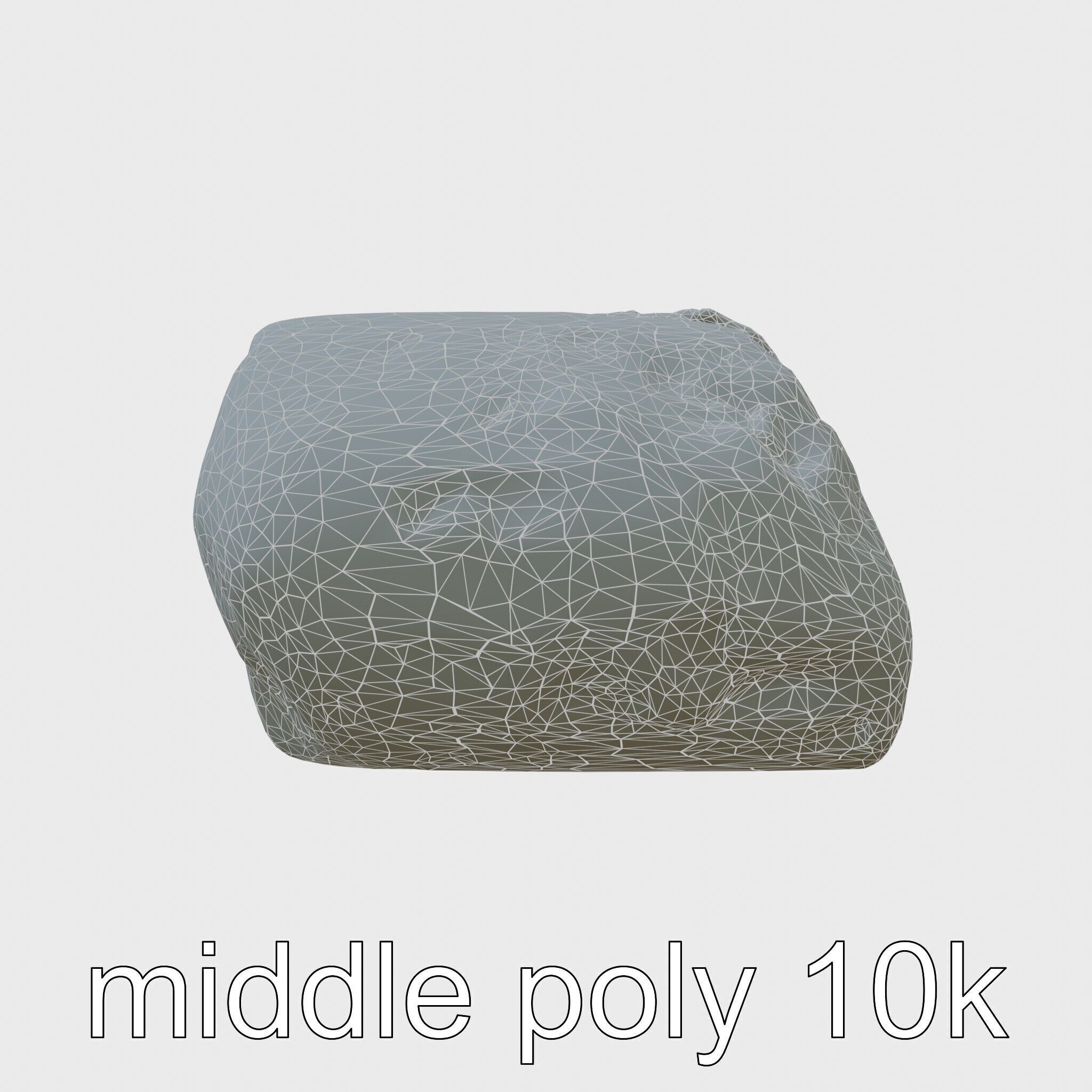Mossy River Rock with Glossy Surface model pack Low-poly 3D model_20