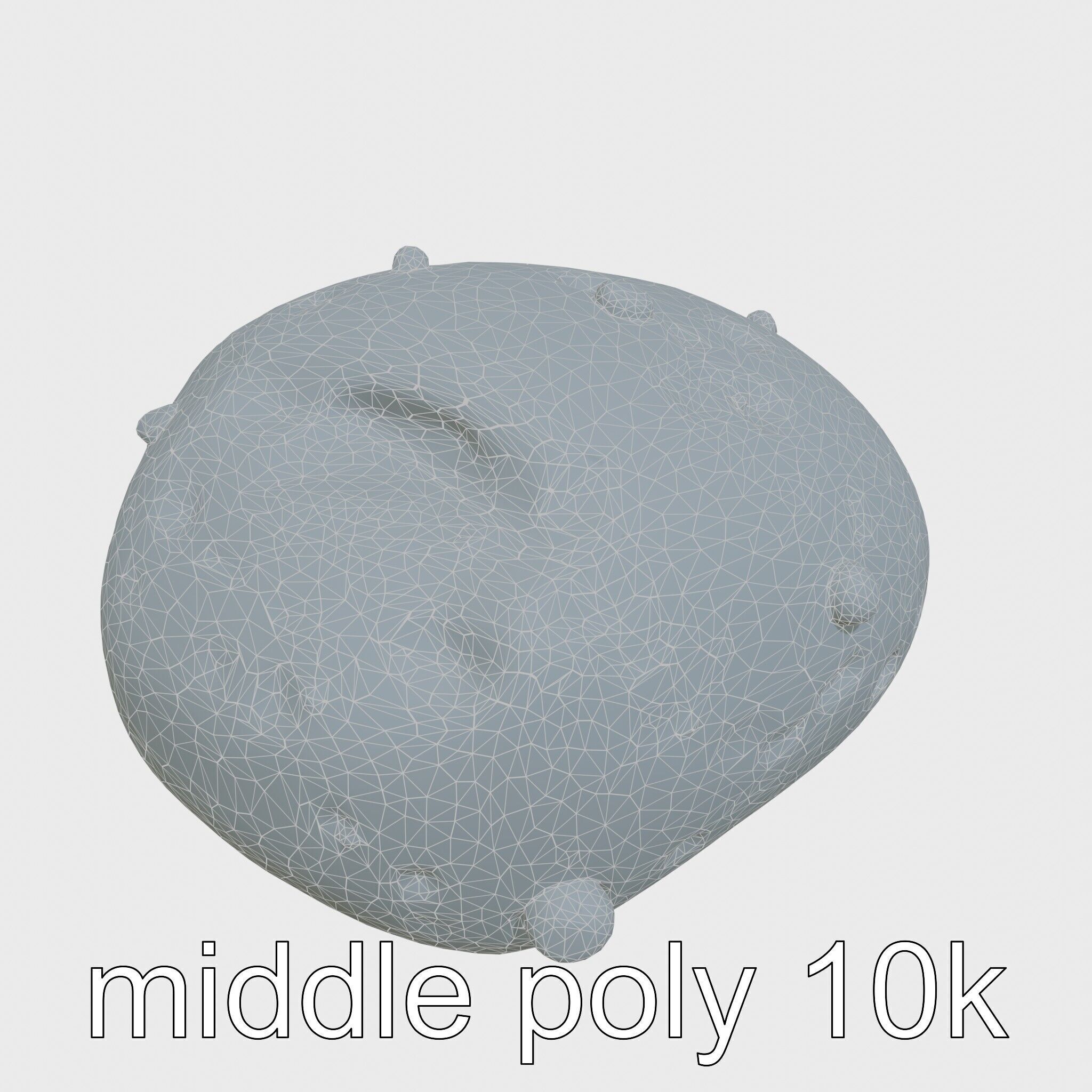 Mossy Pebble with Dewdrops model pack Low-poly 3D model_22