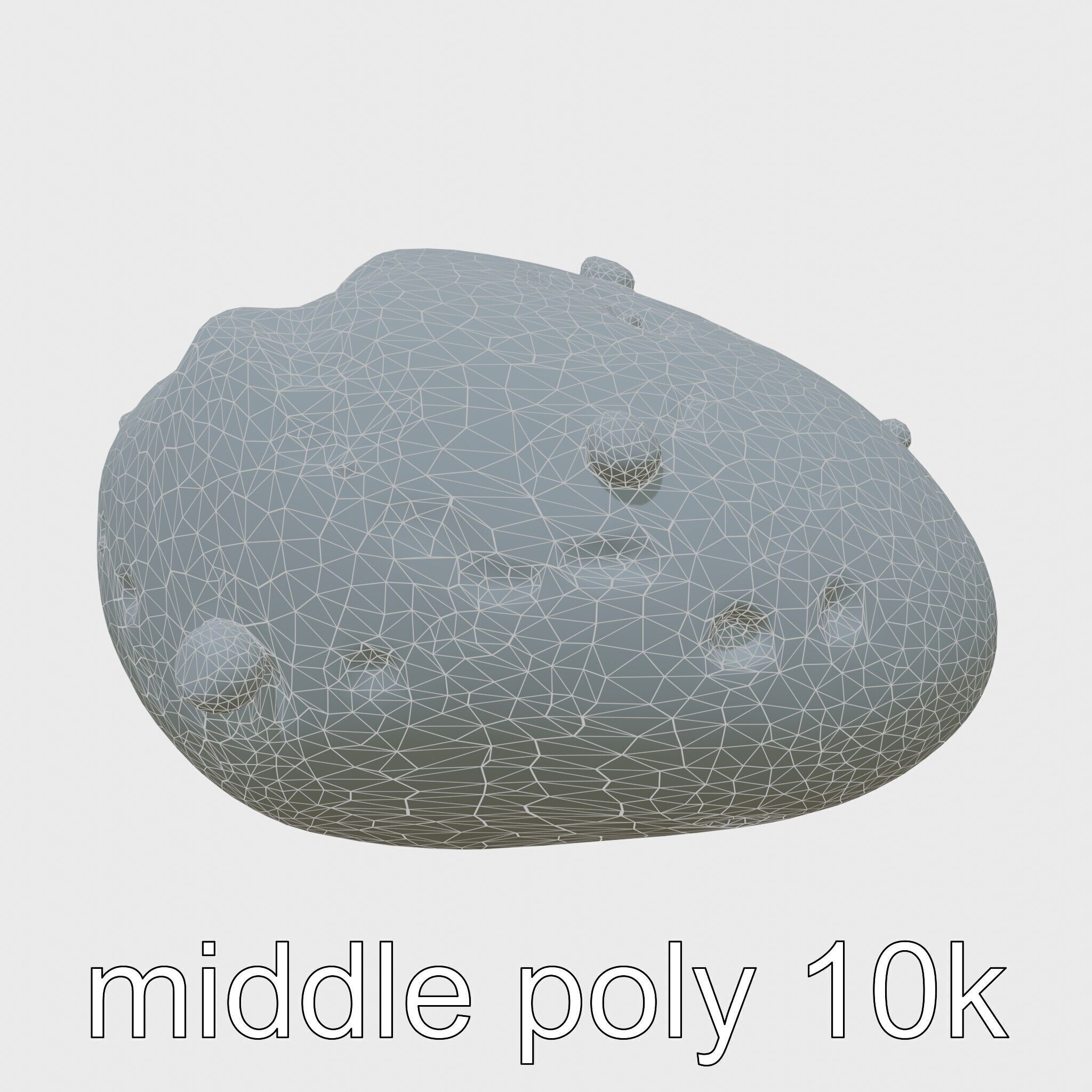 Mossy Pebble with Dewdrops model pack Low-poly 3D model_9