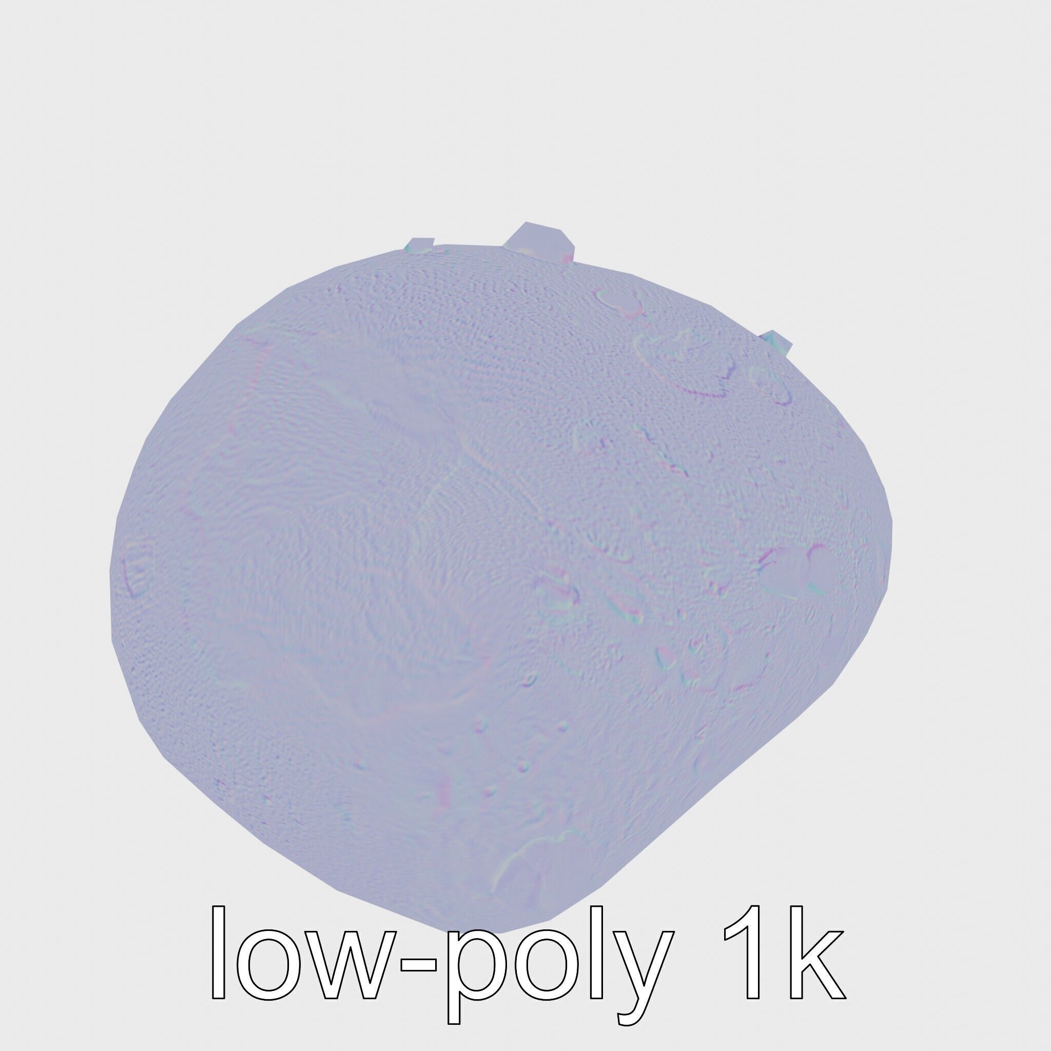 Mossy Pebble with Dewdrops model pack Low-poly 3D model_29