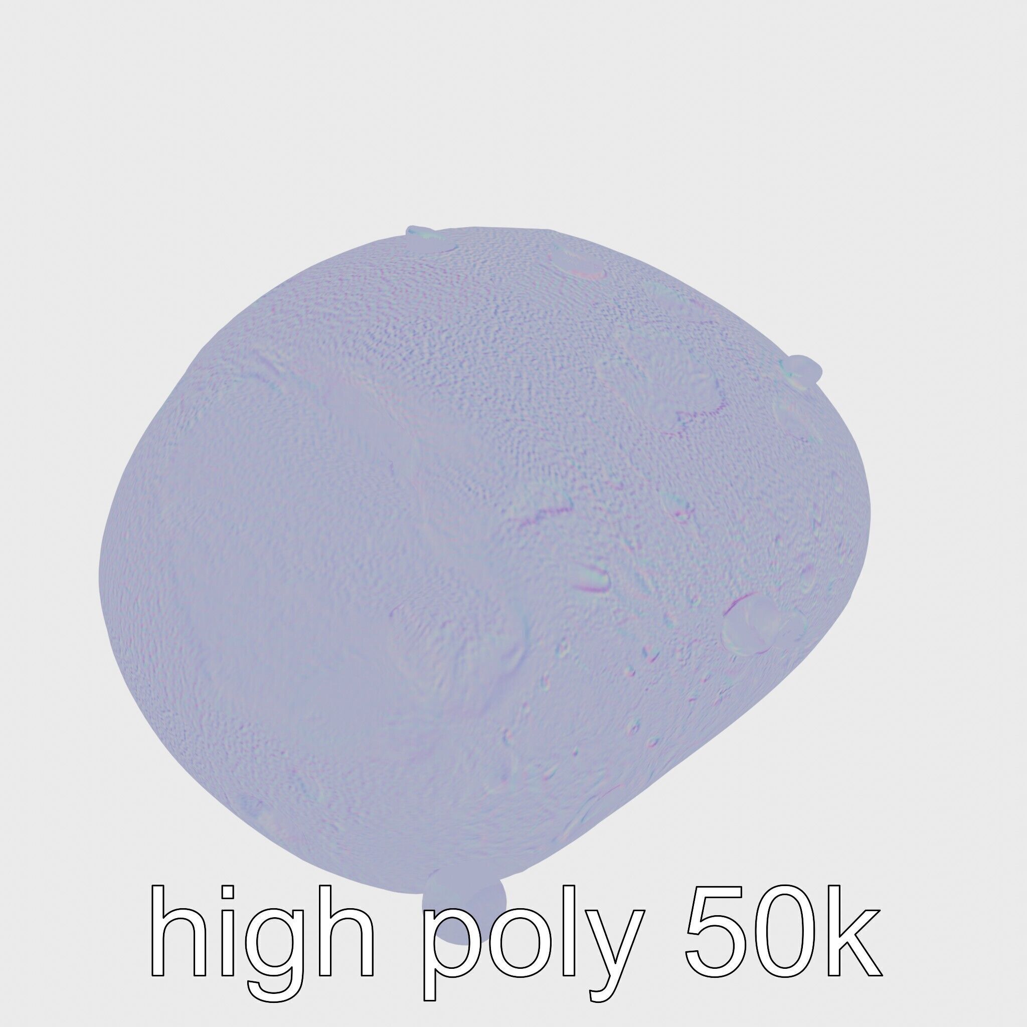 Mossy Pebble with Dewdrops model pack Low-poly 3D model_25