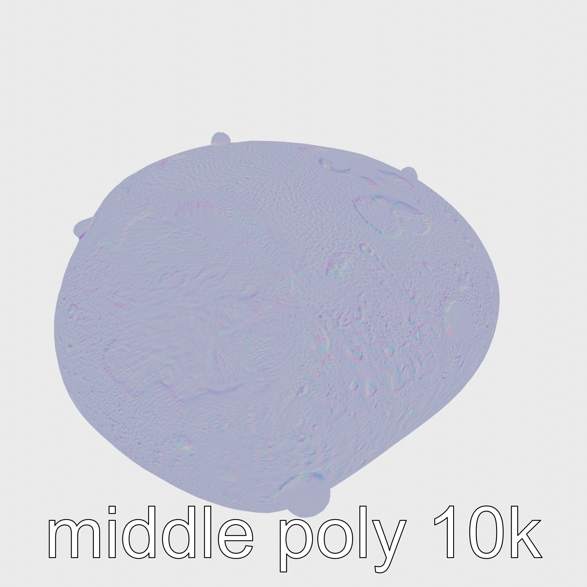 Mossy Pebble with Dewdrops model pack Low-poly 3D model_26