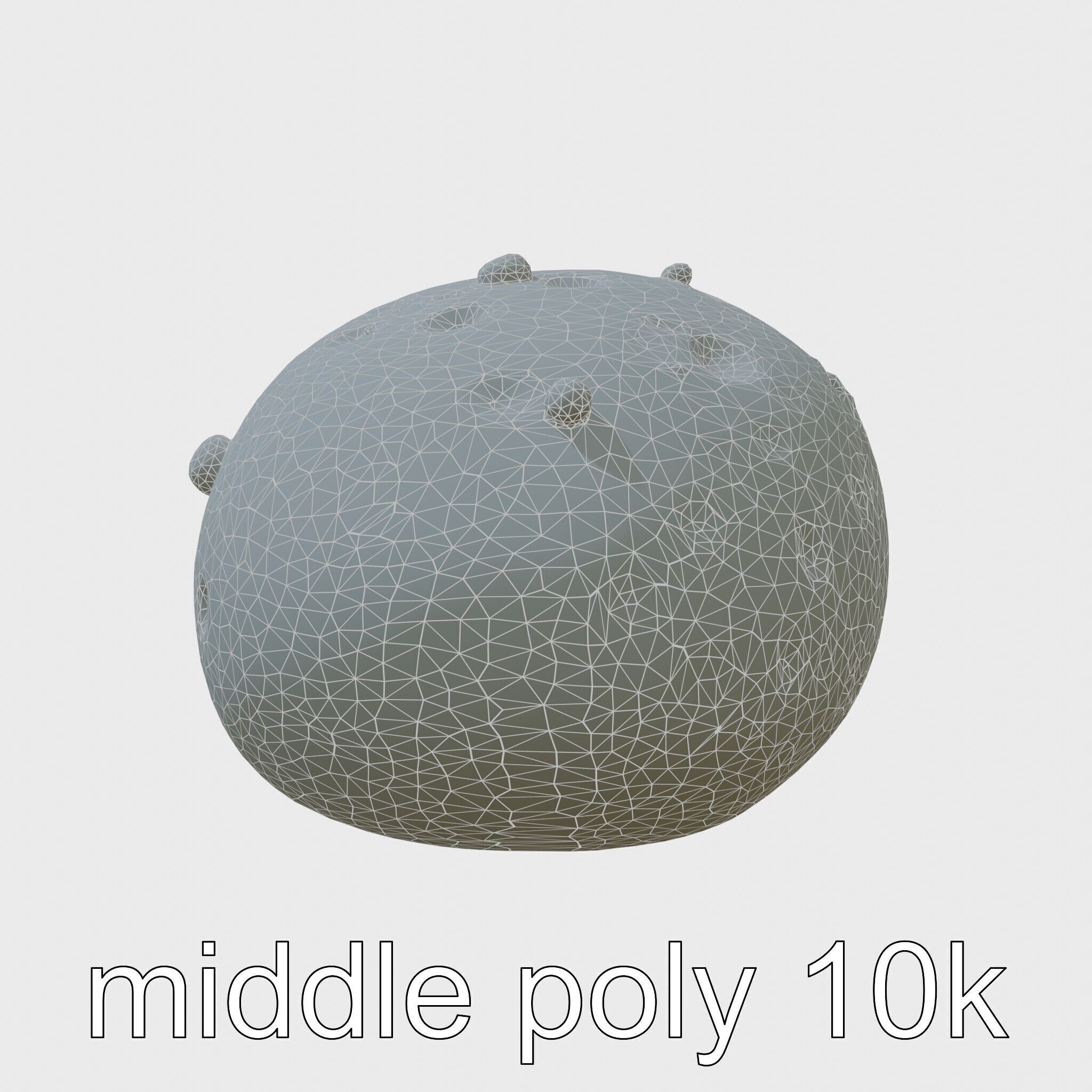 Mossy Pebble with Dewdrops model pack Low-poly 3D model_27