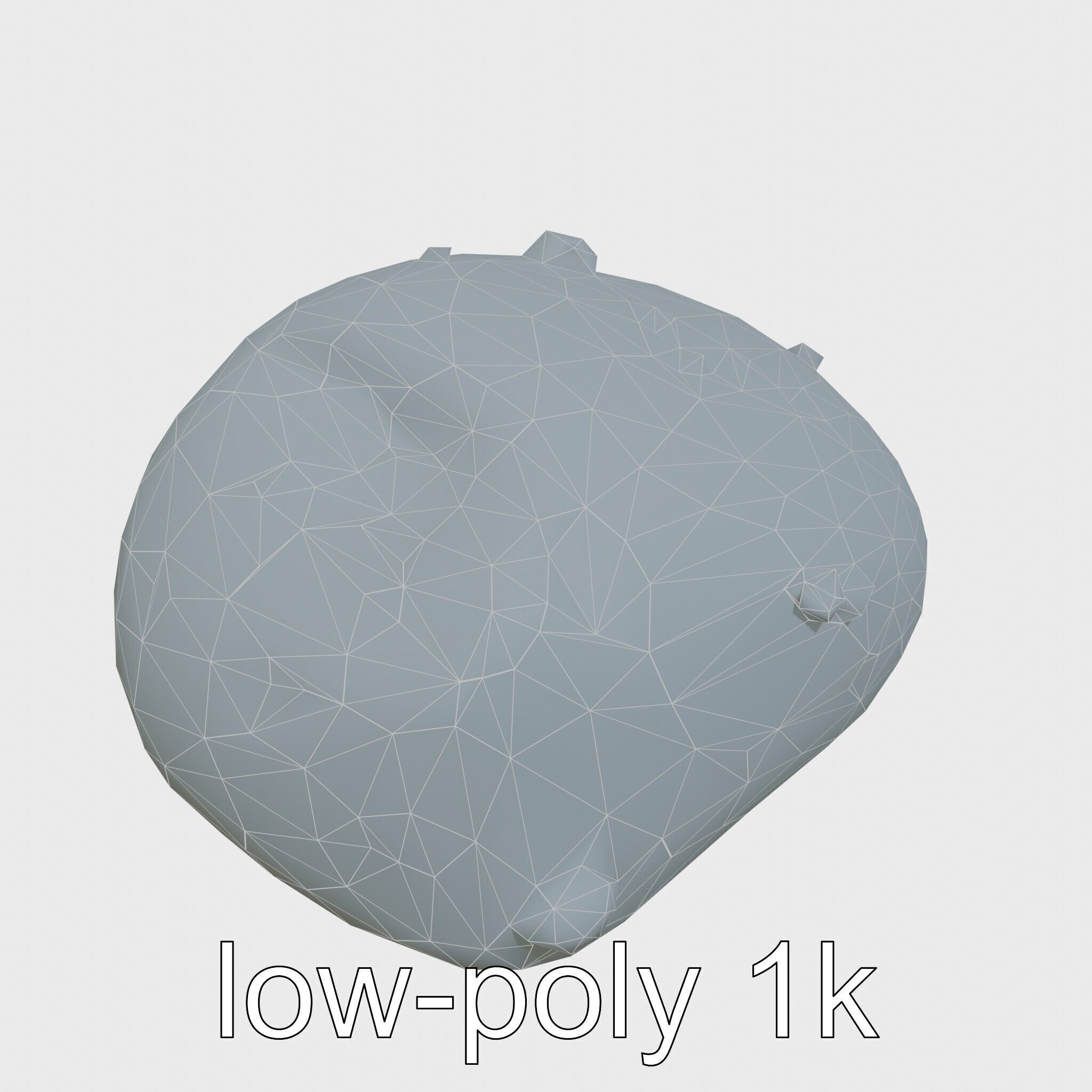 Mossy Pebble with Dewdrops model pack Low-poly 3D model_24