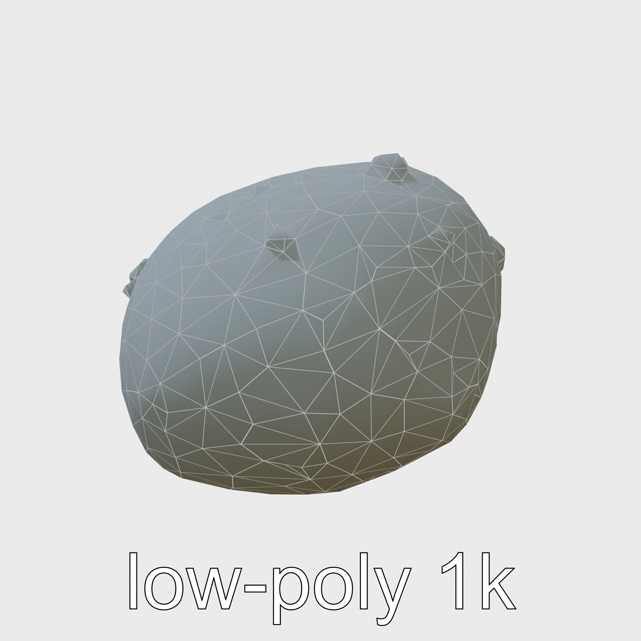 Mossy Pebble with Dewdrops model pack Low-poly 3D model_13