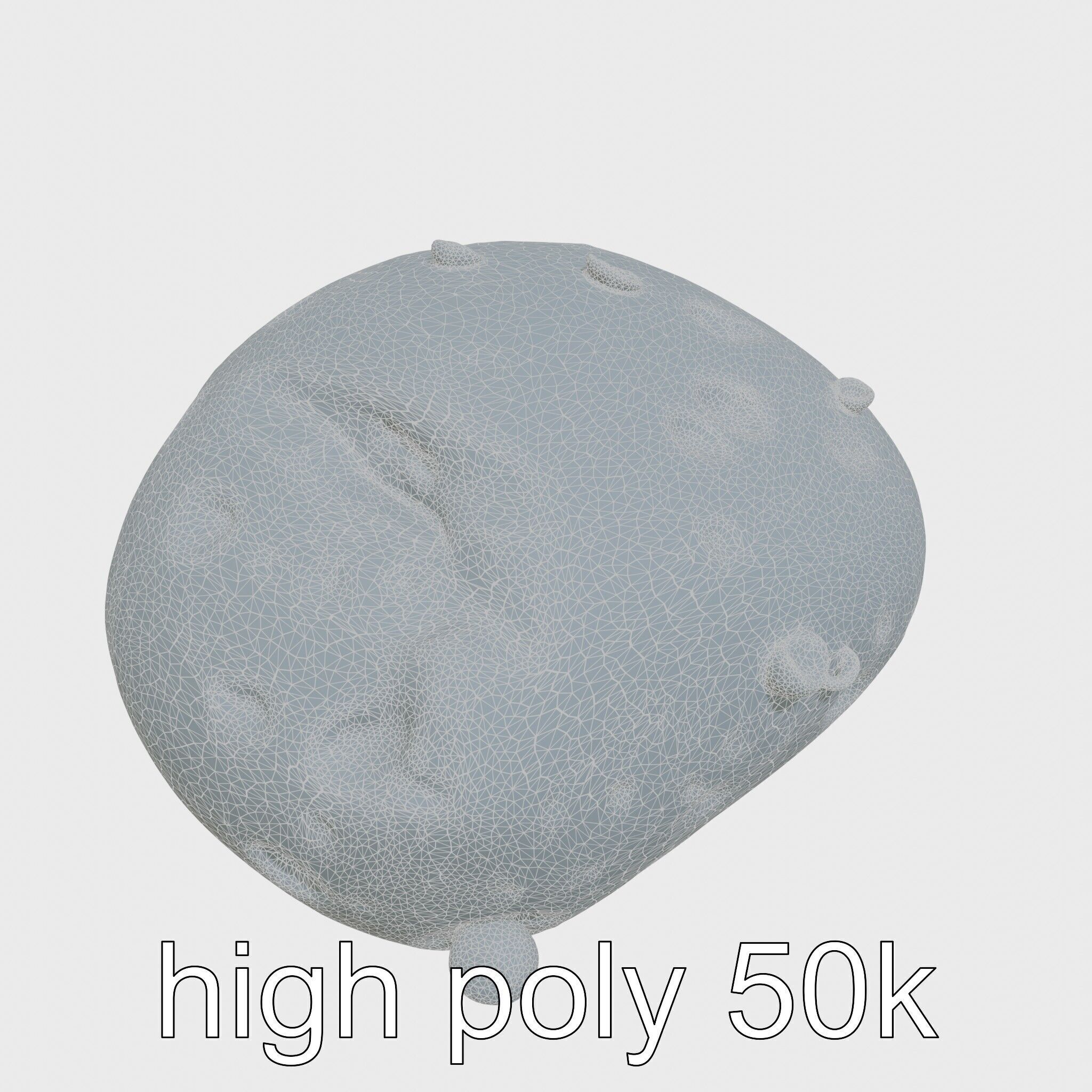 Mossy Pebble with Dewdrops model pack Low-poly 3D model_21