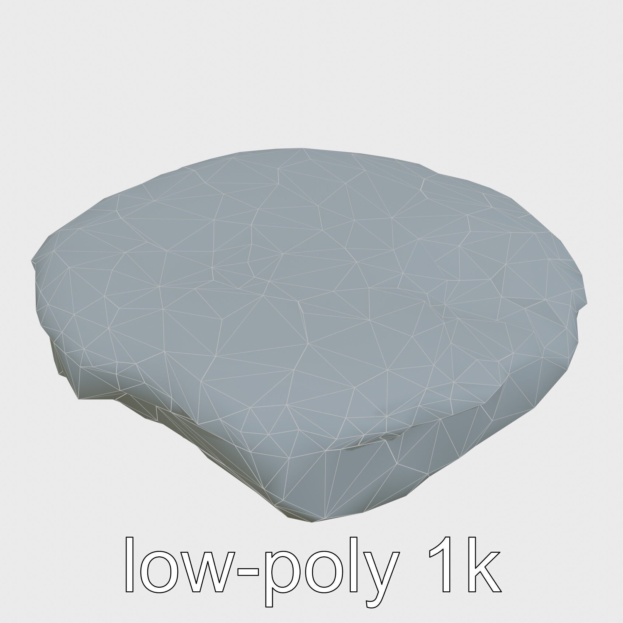 Mossy Stone Terrain Element model pack Low-poly 3D model_21