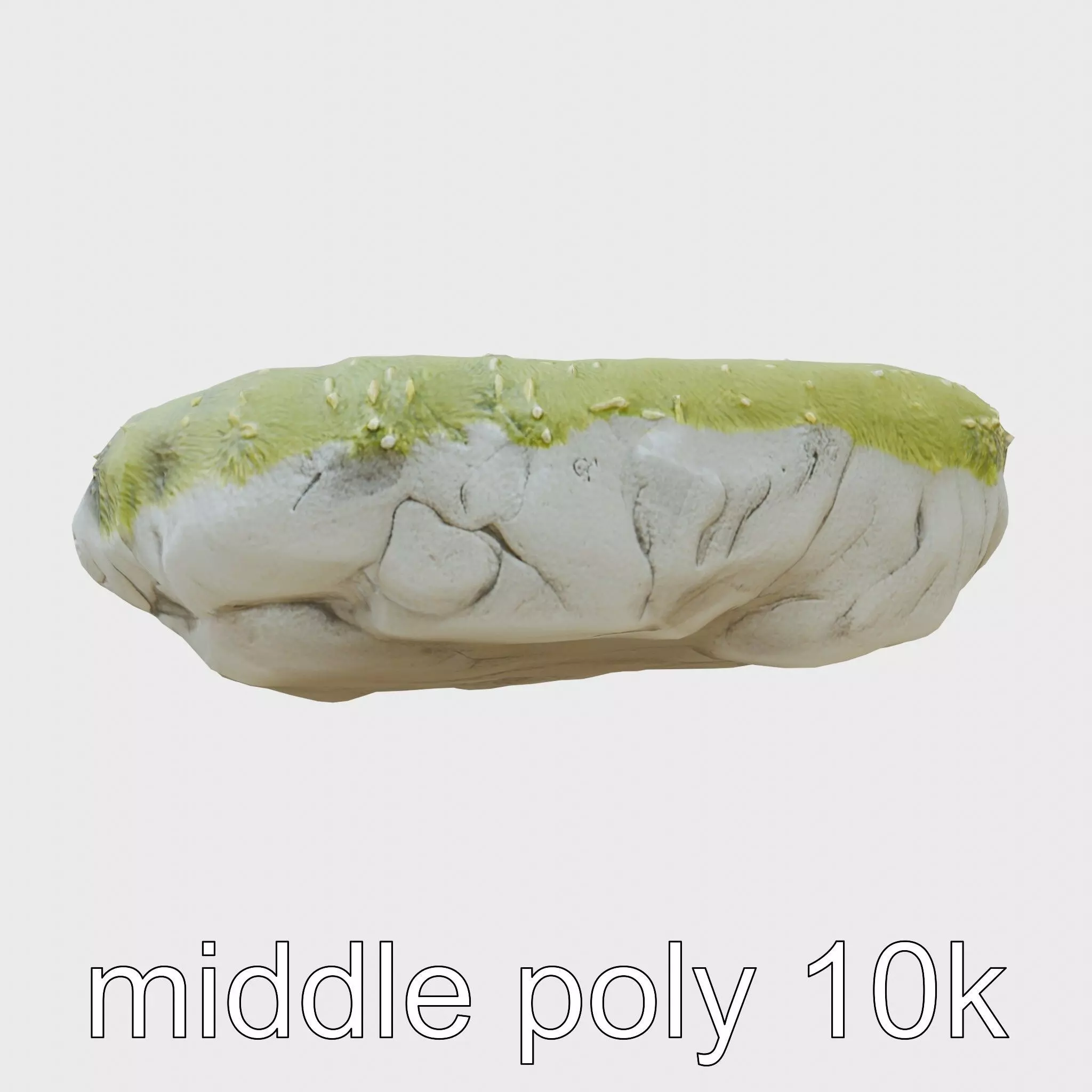 Mossy Stone Terrain Element model pack Low-poly 3D model_0