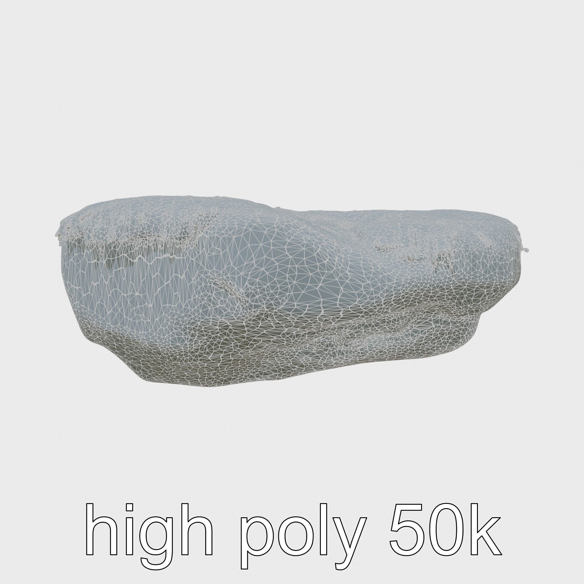 Mossy Stone Terrain Element model pack Low-poly 3D model_8