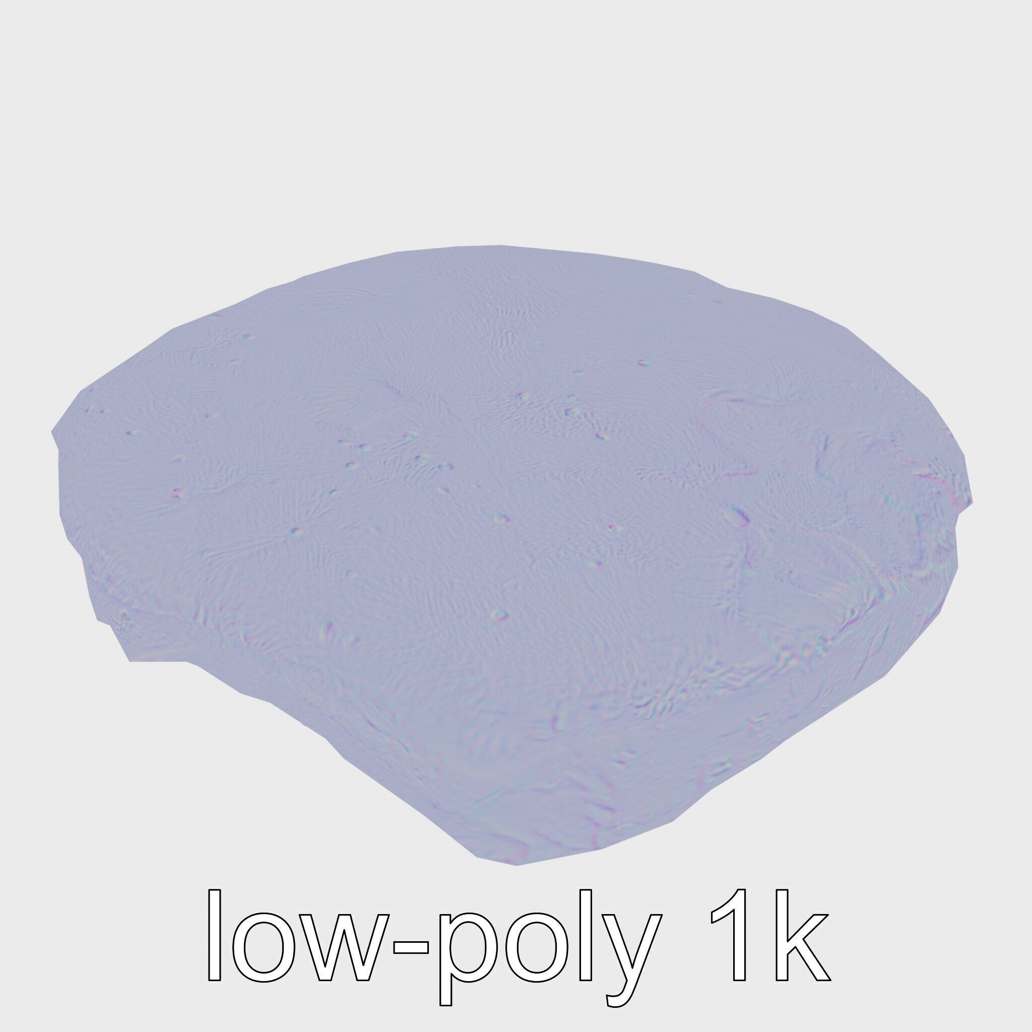 Mossy Stone Terrain Element model pack Low-poly 3D model_20