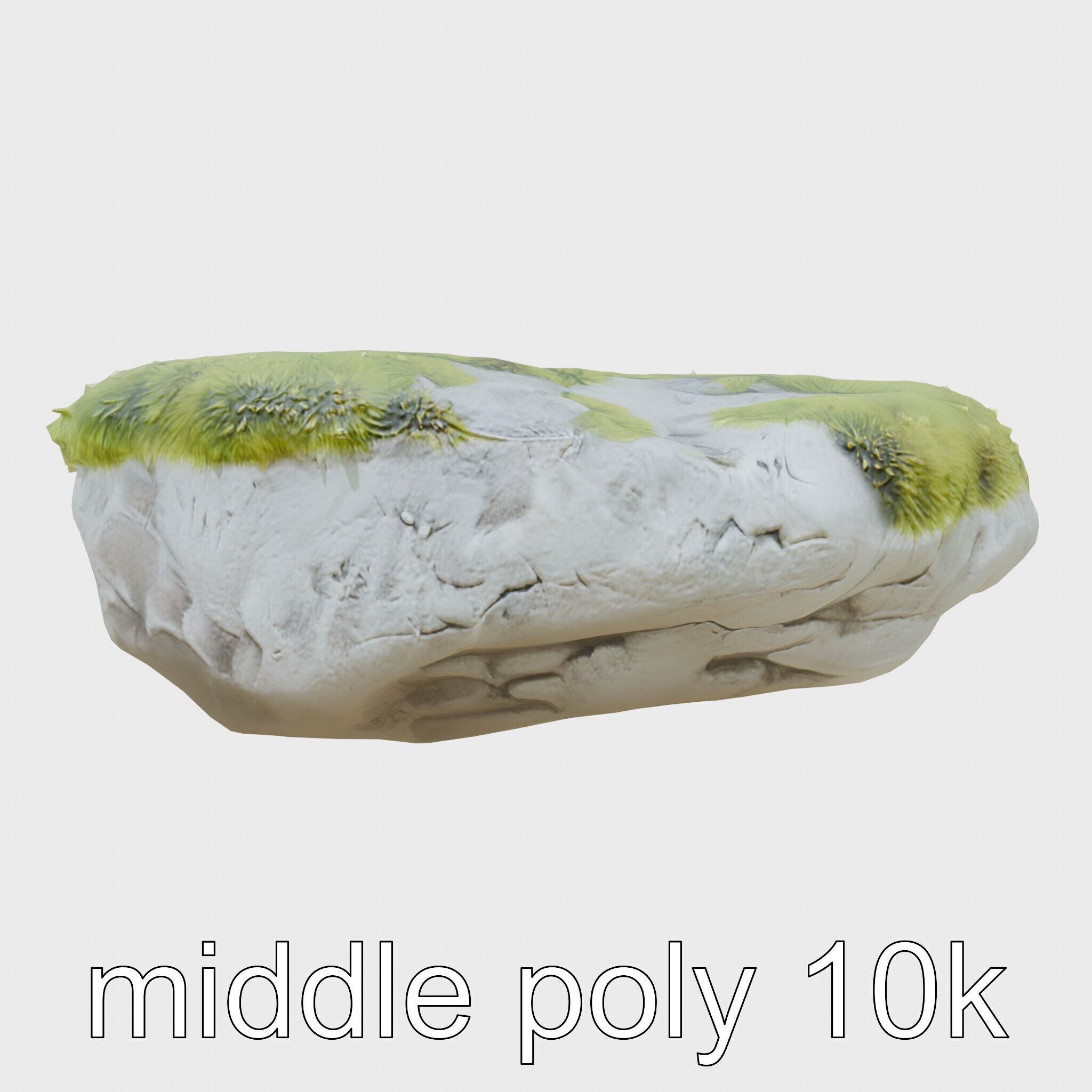 Mossy Stone Terrain Element model pack Low-poly 3D model_28
