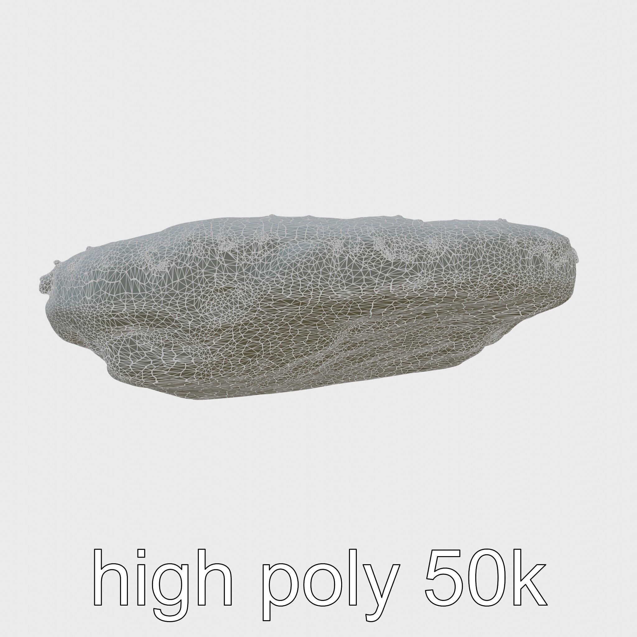 Mossy Stone Terrain Element model pack Low-poly 3D model_29