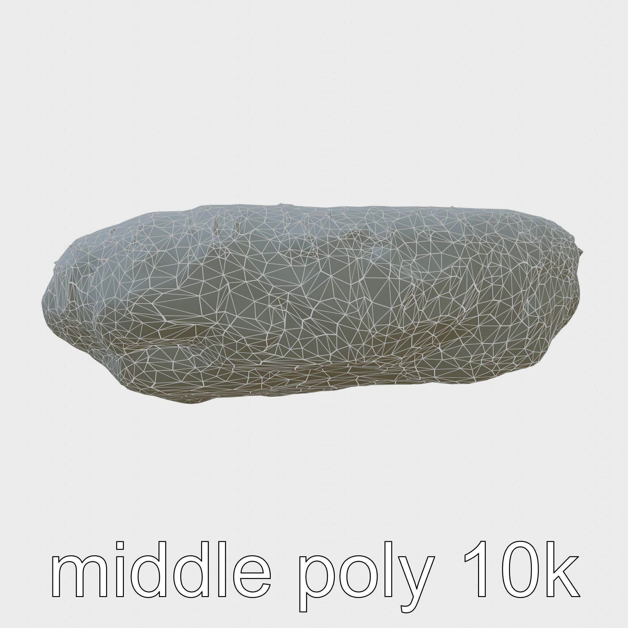 Mossy Stone Terrain Element model pack Low-poly 3D model_9