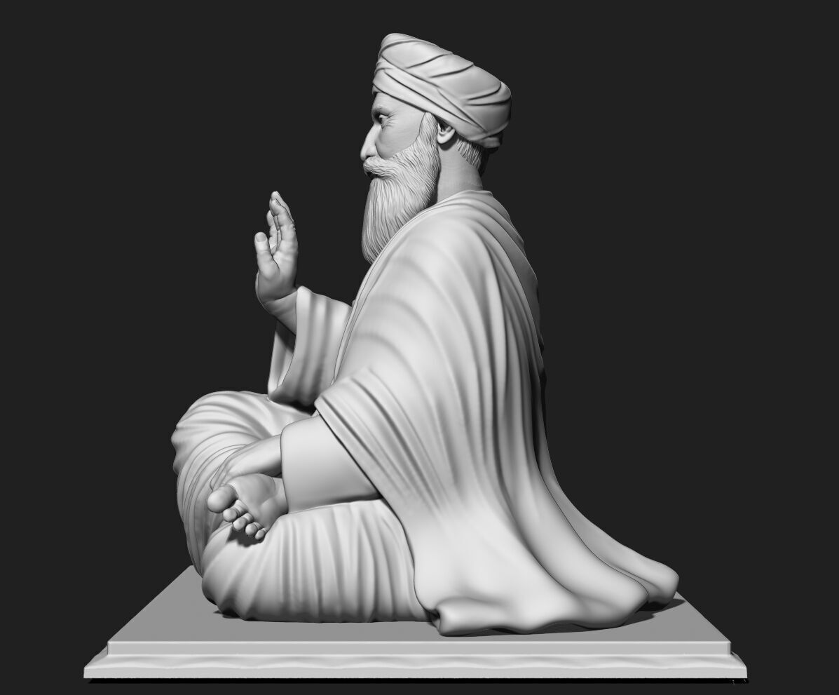 Guru Nanak Sculpture 3D print model_18