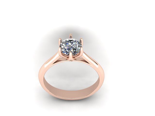 Diamond ring -And zircone Ring  3D print model_4