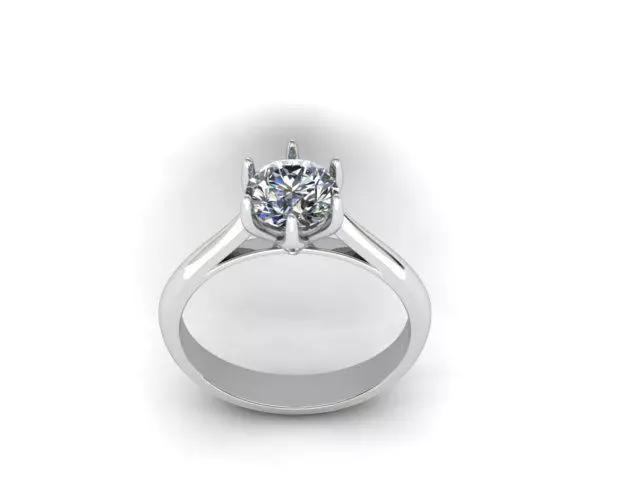 Diamond ring -And zircone Ring  3D print model_0
