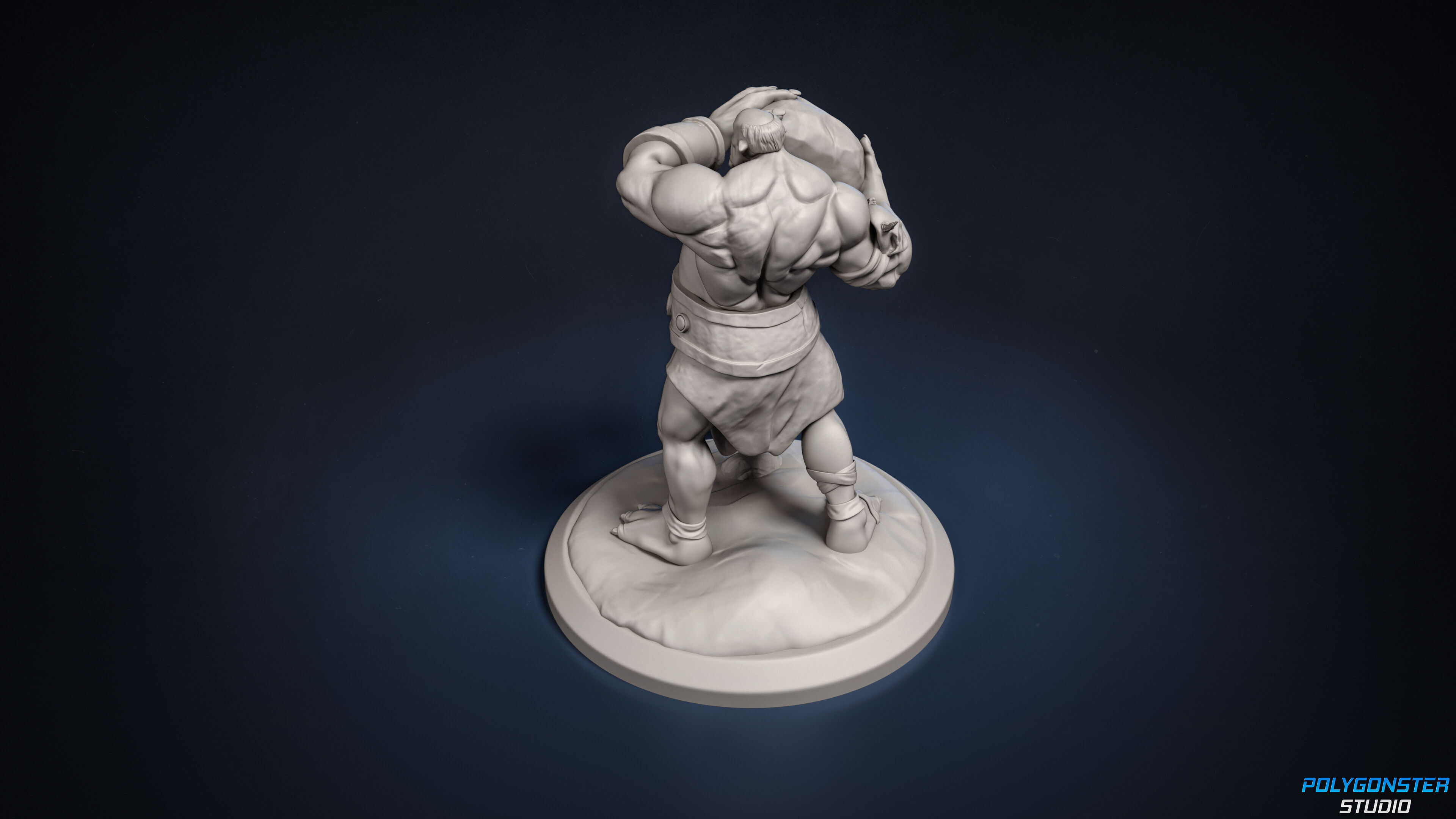 Cyclops with a stone 3D print model_4