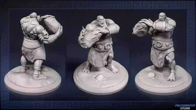 Cyclops with a stone