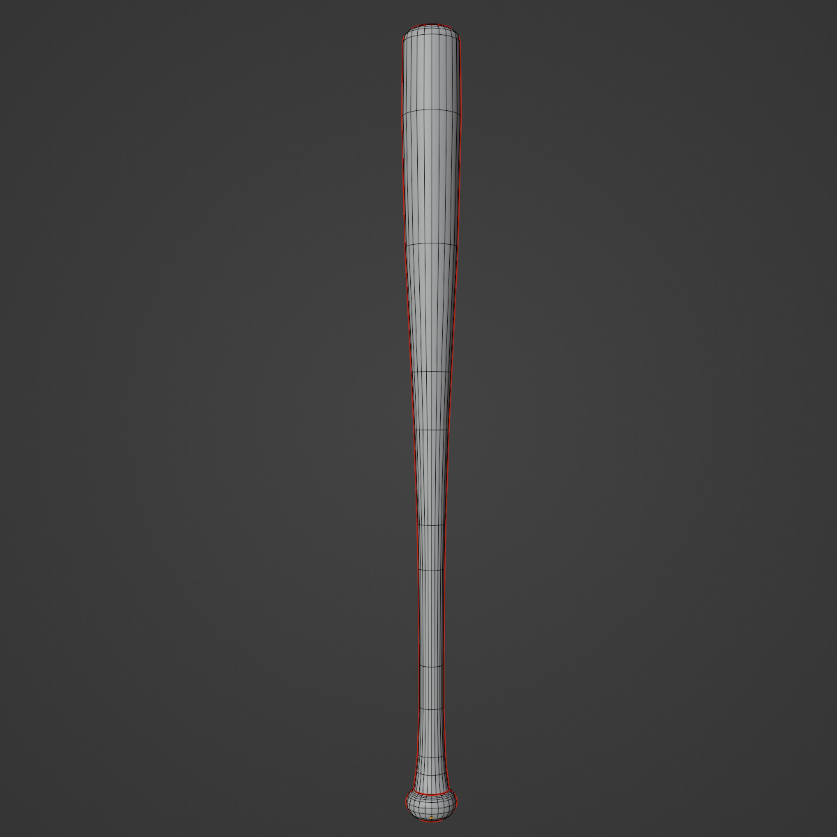 Baseball Bat 01 Low-poly 3D model_7